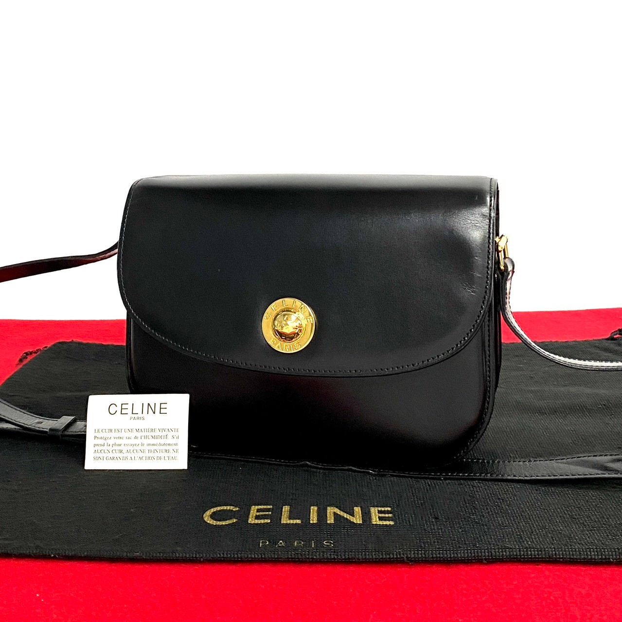 楽天市場】【ポイント2倍】極 美品 CELINE セリーヌ ヴィンテージ スターボール ロゴ 金具 カーフ レザー 本革 ショルダーバッグ ポシェット  ブラック 37740【送料無料】【中古】 : Trip Used Vintage 楽天市場店