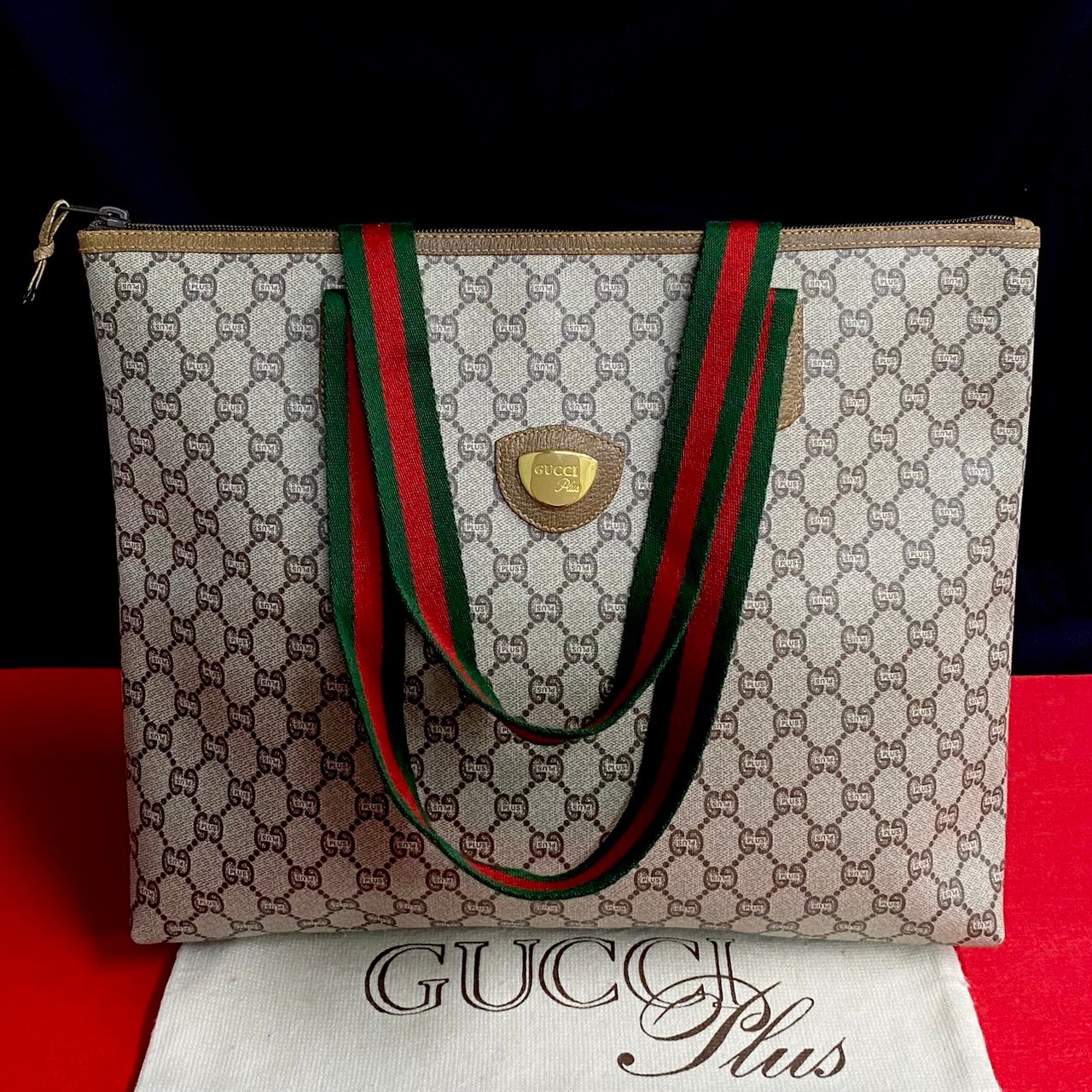 楽天市場】【ポイント2倍】極 美品 GUCCI オールドグッチ ヴィンテージ シェリーライン グッチプラス レザー トートバッグ ビジネスバッグ A4収納可  ブラウン 34929【送料無料】【中古】 : Trip Used Vintage 楽天市場店