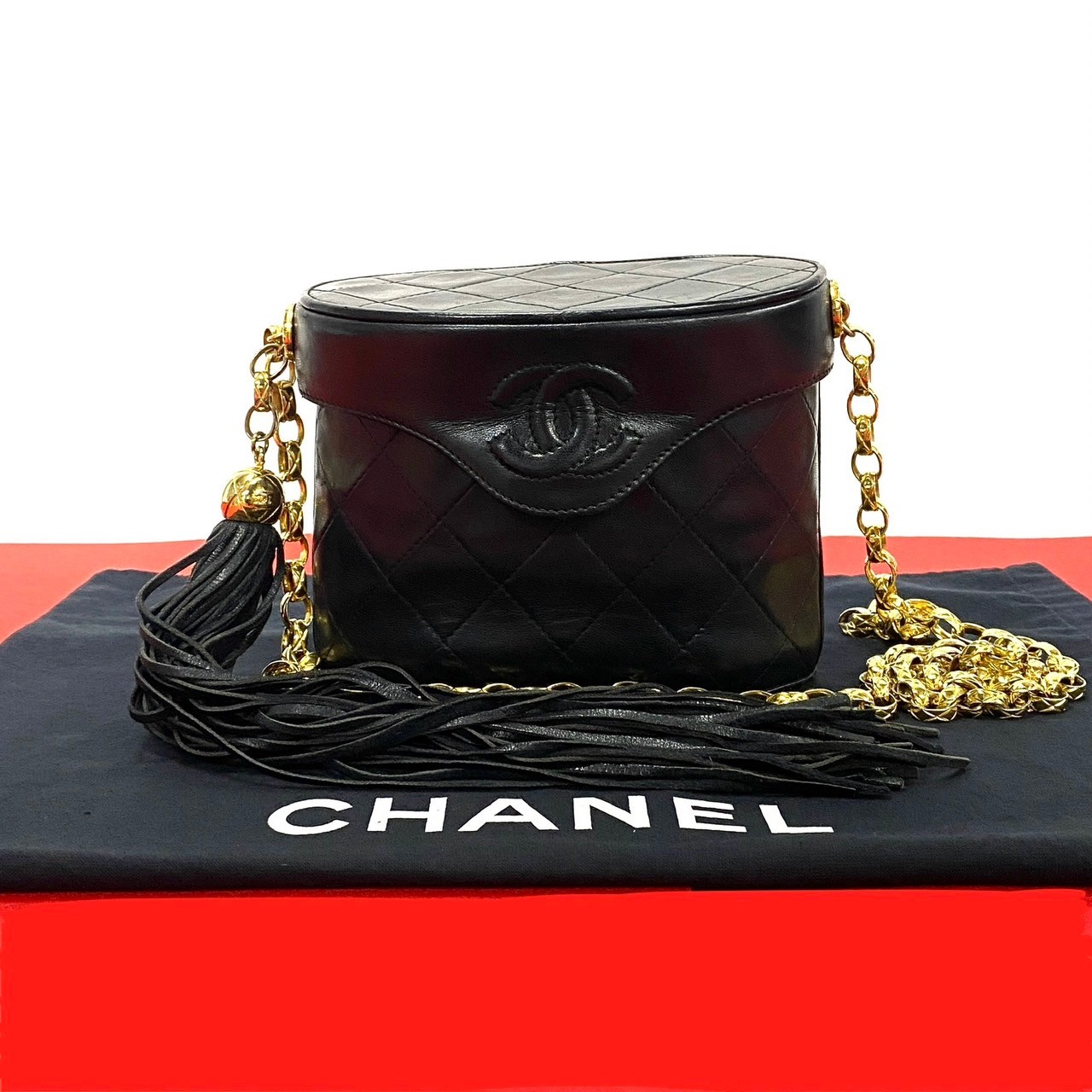 希少※極美品【CHANEL】ココマークチャームマトラッセチェーンショルダーバッグ CHANEL（シャネル） 美品 マトラッセ ココマーク チェーンウォレット