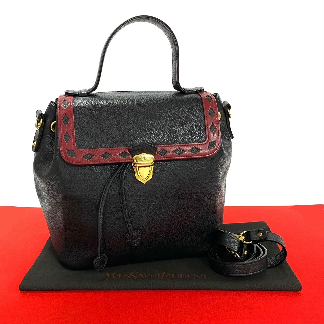 ほぼ未使用 YVES SAINT LAURENT イヴ サンローラン YSL カット