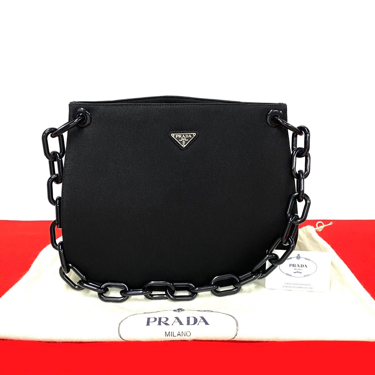 楽天市場】【ポイント2倍】ほぼ未使用 袋付 希少品 PRADA プラダ 三角