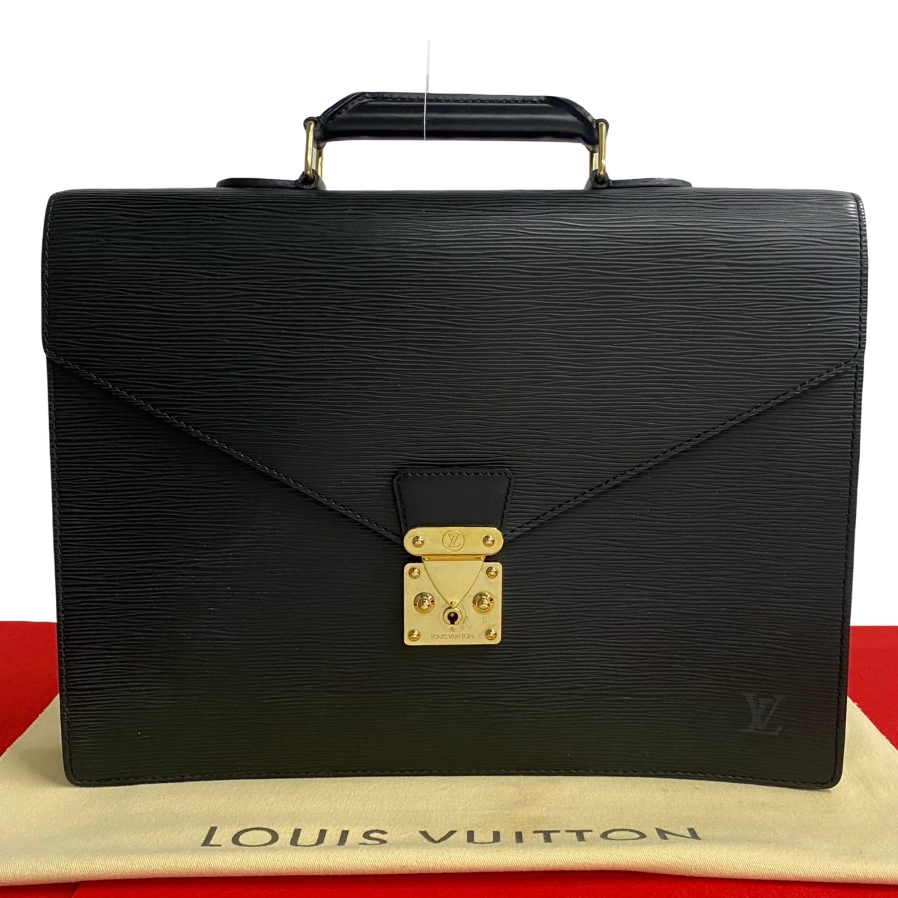 ルイヴィトン エピ セルヴィエット フェルモワール ビジネスバッグ 黒 LOUIS VUITTON ルイヴィトン ビジネスバッグ セルヴィエット