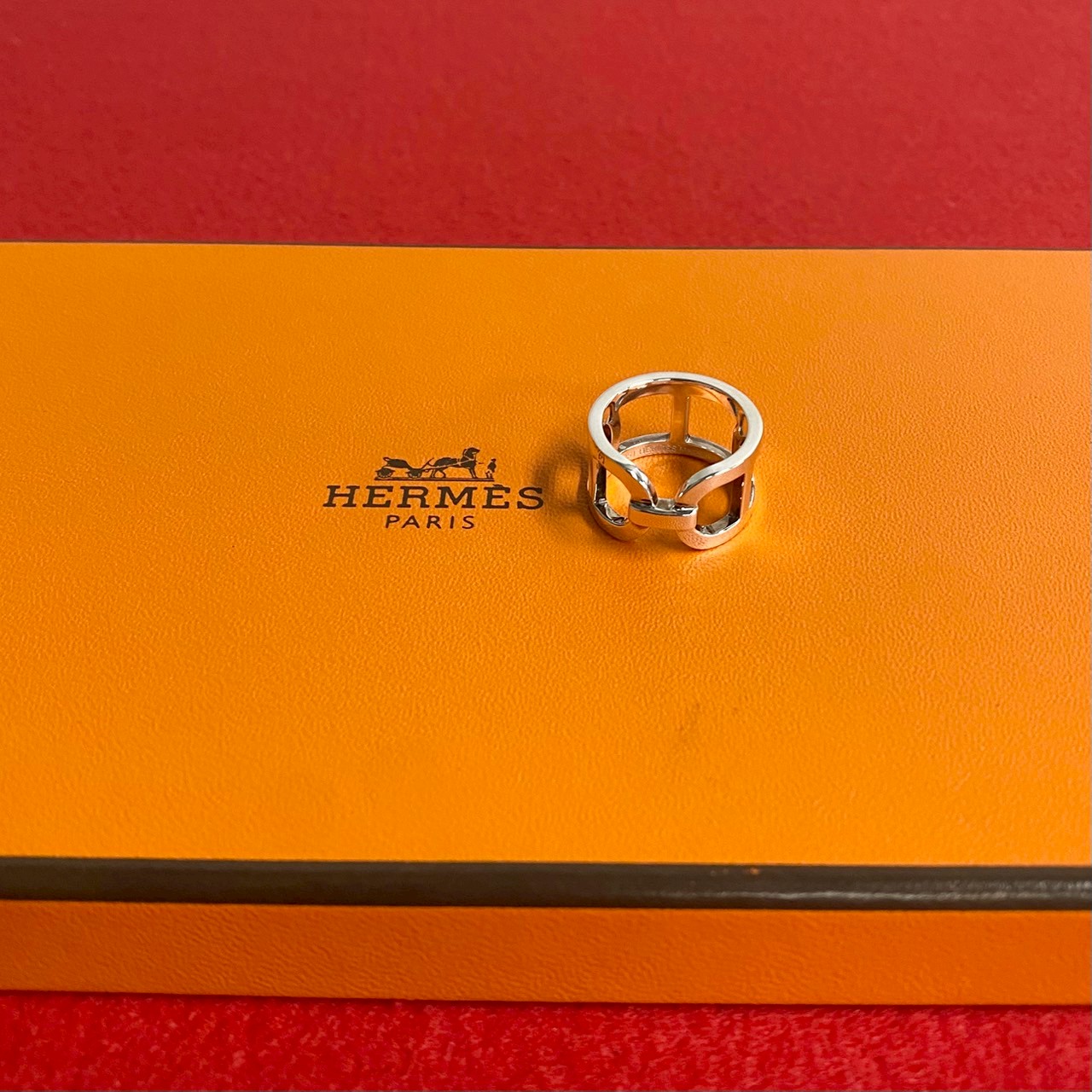 【ポイント2倍】極 美品 希少品 HERMES エルメス エヴァ―シェーヌダンクル シルバー925 リング 指輪 8号 アクセサリー ジュエリー レディース 402-3【送料無料】【中古】