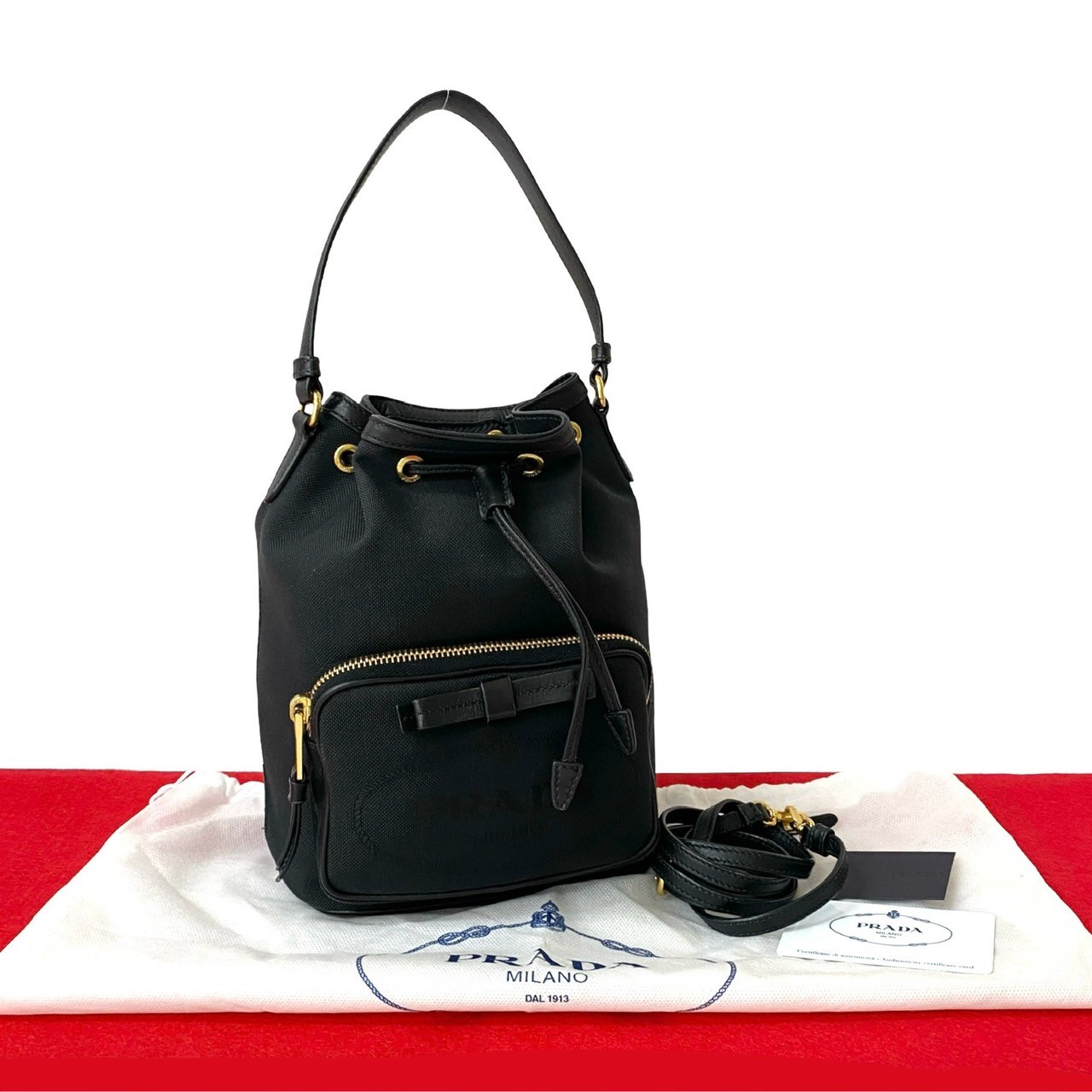 楽天市場】プラダ （PRADA） ソフトレザー トライアングルロゴ ドロー