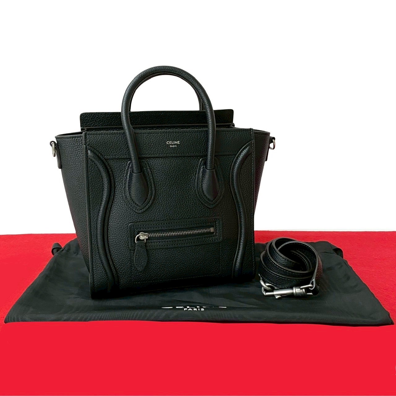 美品【セリーヌ】ラゲージバッグ ナノ 2wayショルダーバッグ CELINE - セリーヌ CELINE ラゲージ ナノショッパー 2WAYバッグ
