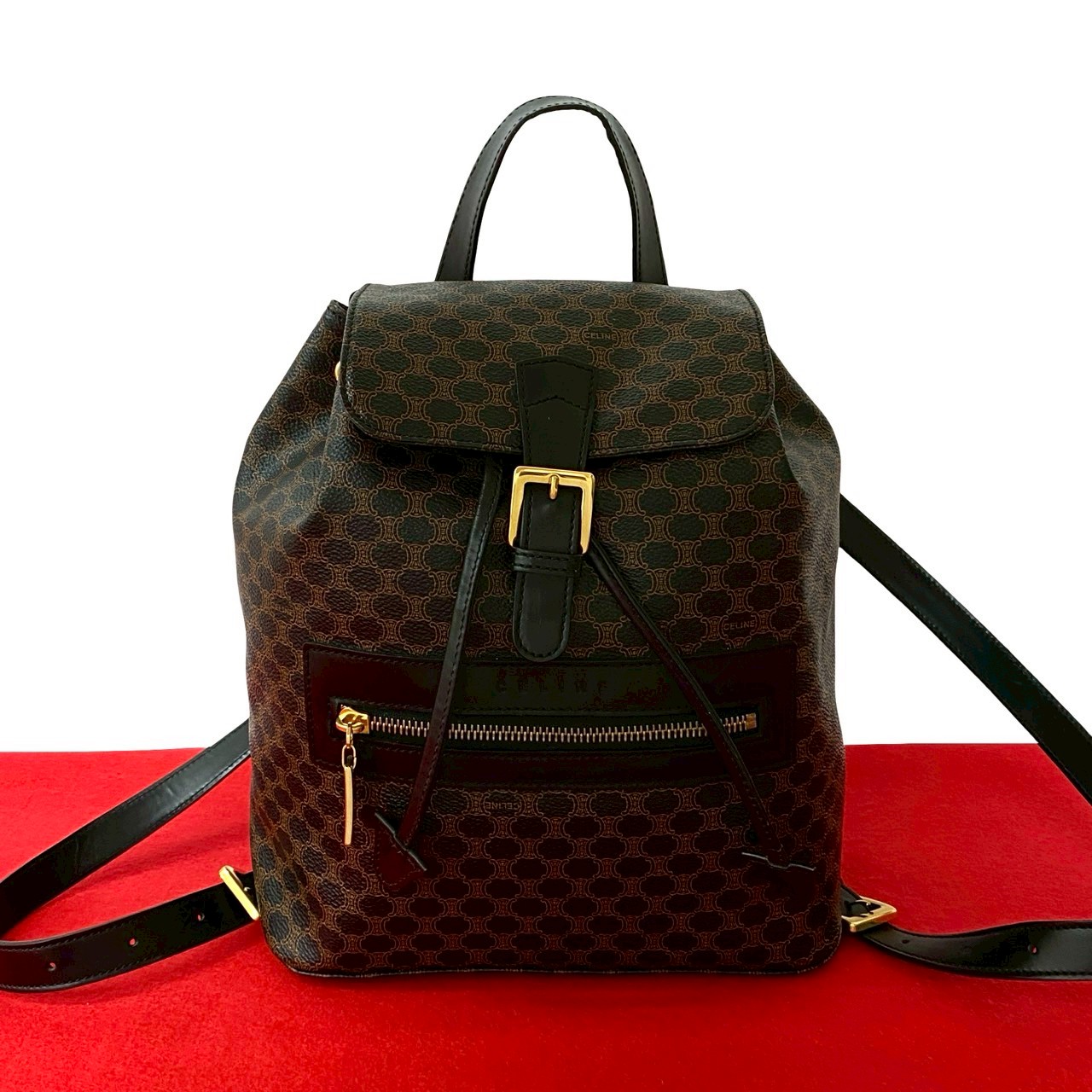 ◆美品◆ CELINE リュック マカダム柄 ガンチーニ金具 巾着 楽天市場】【中古】【バッグ】CELINE セリーヌ マカダム柄 巾着