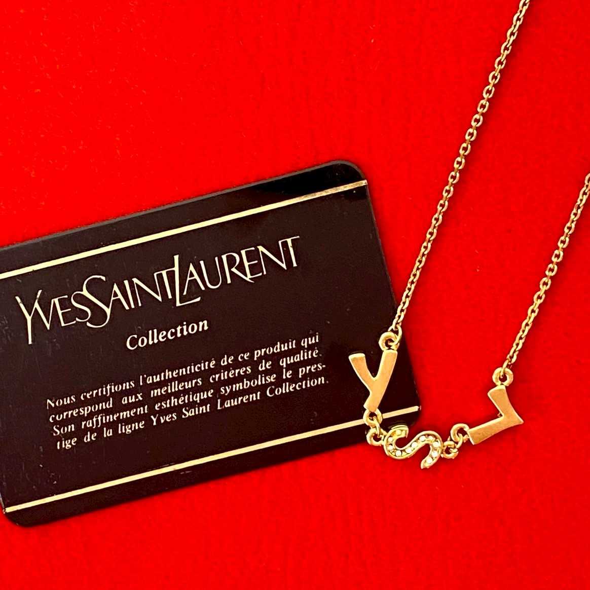 YSL ビンテージ　ネックレス　チョーカー　イヴ・サンローラン YSL ビンテージ ネックレス チョーカー イヴ・サンローラン