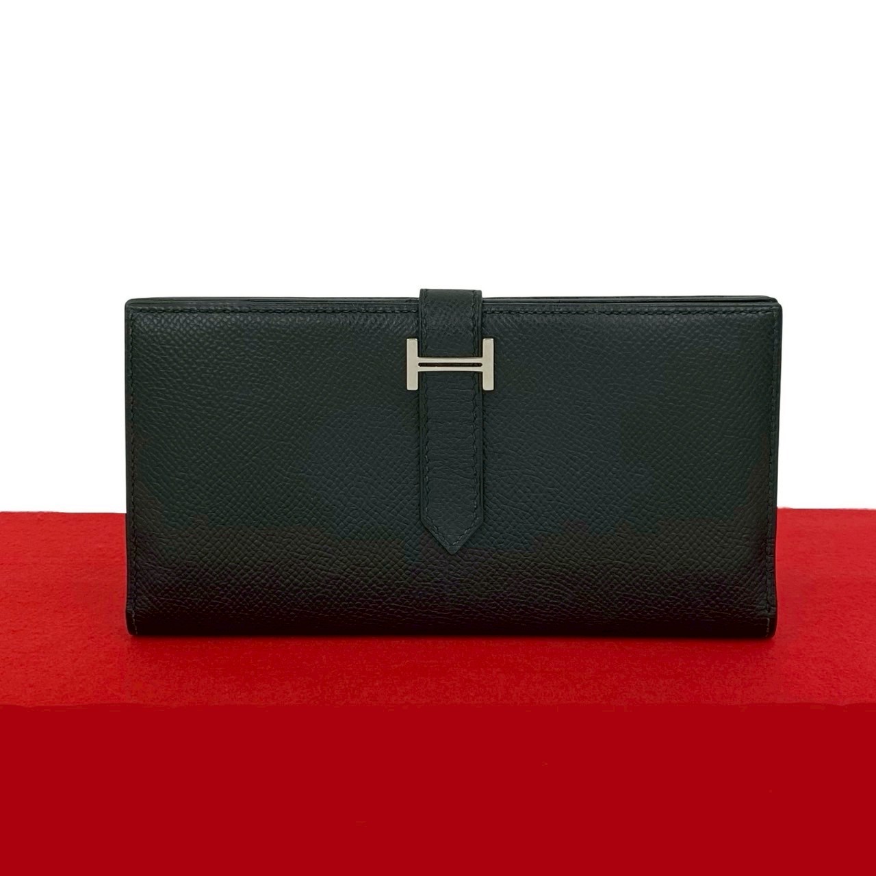 HERMES 美品 ベアン スフレ エプソン ブラック 長財布 □O刻印 HERMES エルメス 二つ折り長財布 Bearn Souffle ベアン スフレ