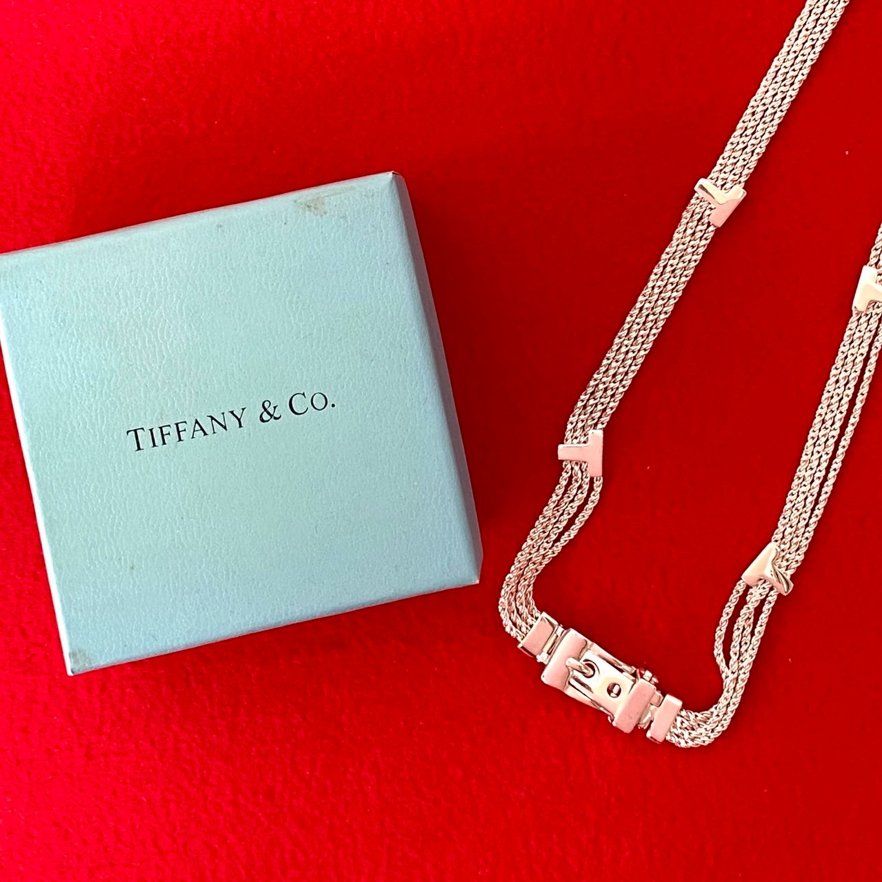 【ポイント2倍】極 美品 TIFFANY&Co. ティファニー Tロープ ベルトネックレス シルバー925 ネックレス ペンダント メンズ レディース シルバー 45247【送料無料】【中古】