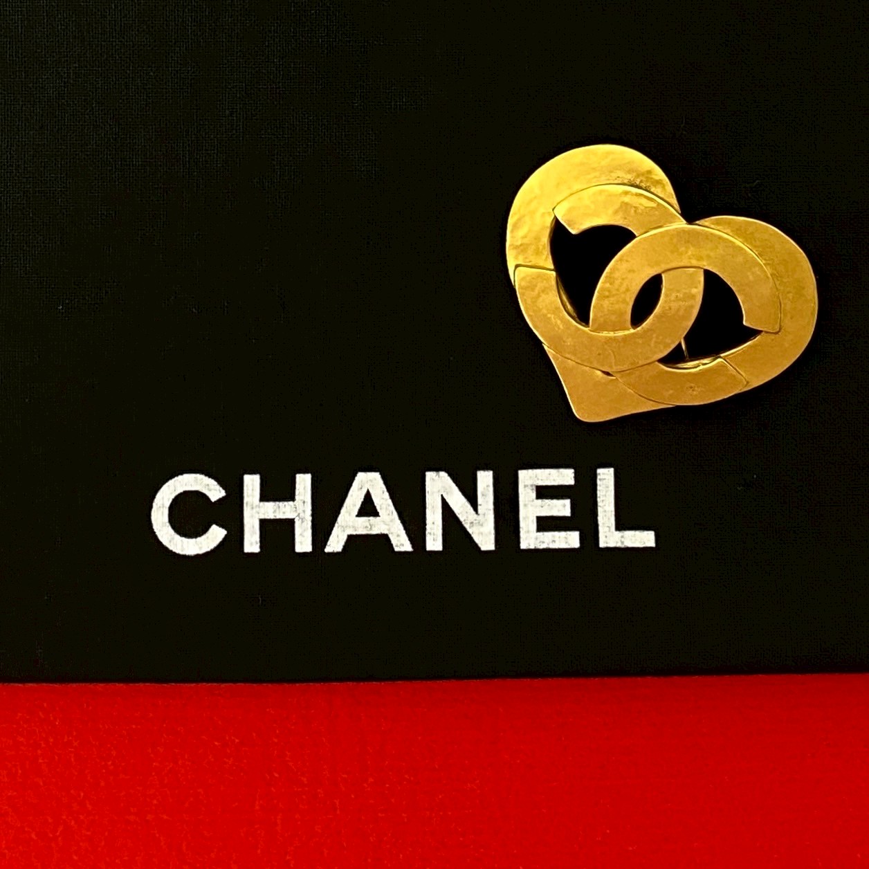 【ポイント2倍】極 美品 コメあり 95P CHANEL シャネル ヴィンテージ ココマーク ハート モチーフ GP ブローチ アクセサリー ゴールド 3302j【送料無料】【中古】
