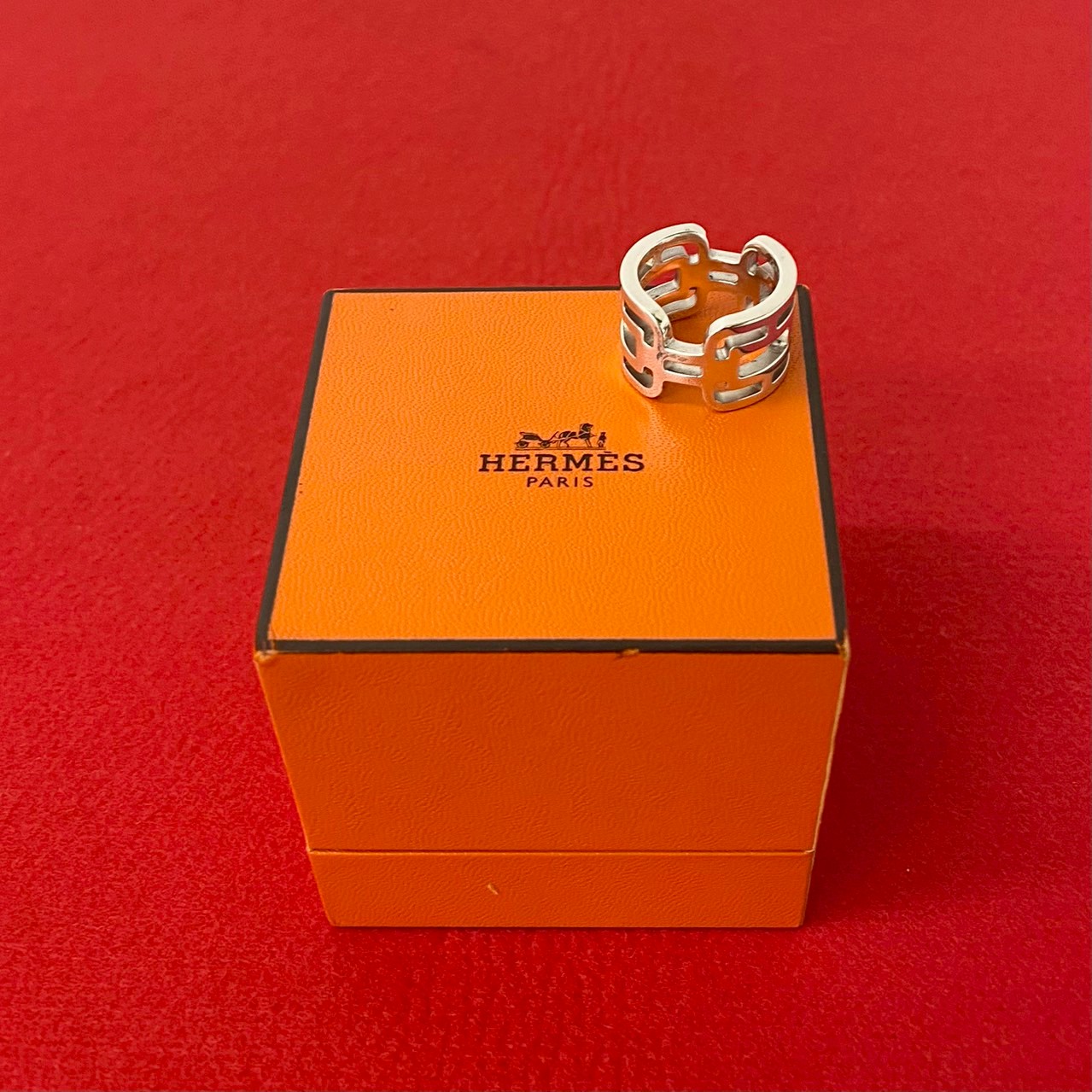 HERMES アルカンリング　48 Ag925 HERMES アルカンリング48 Ag925