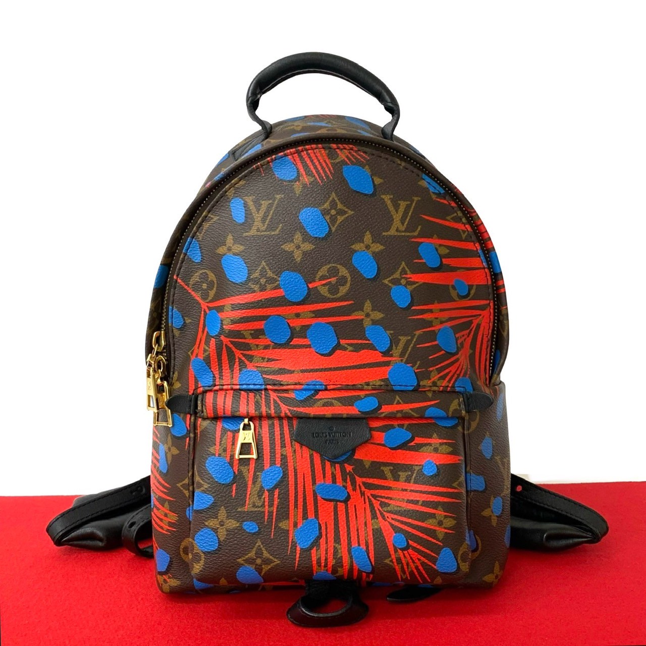 【ポイント2倍】極 美品 LOUIS VUITTON ルイヴィトン パームスプリングス モノグラム ジャングルドット レザー リュックサック デイパック ブラウン 30011【送料無料】【中古】｜Trip Vintage