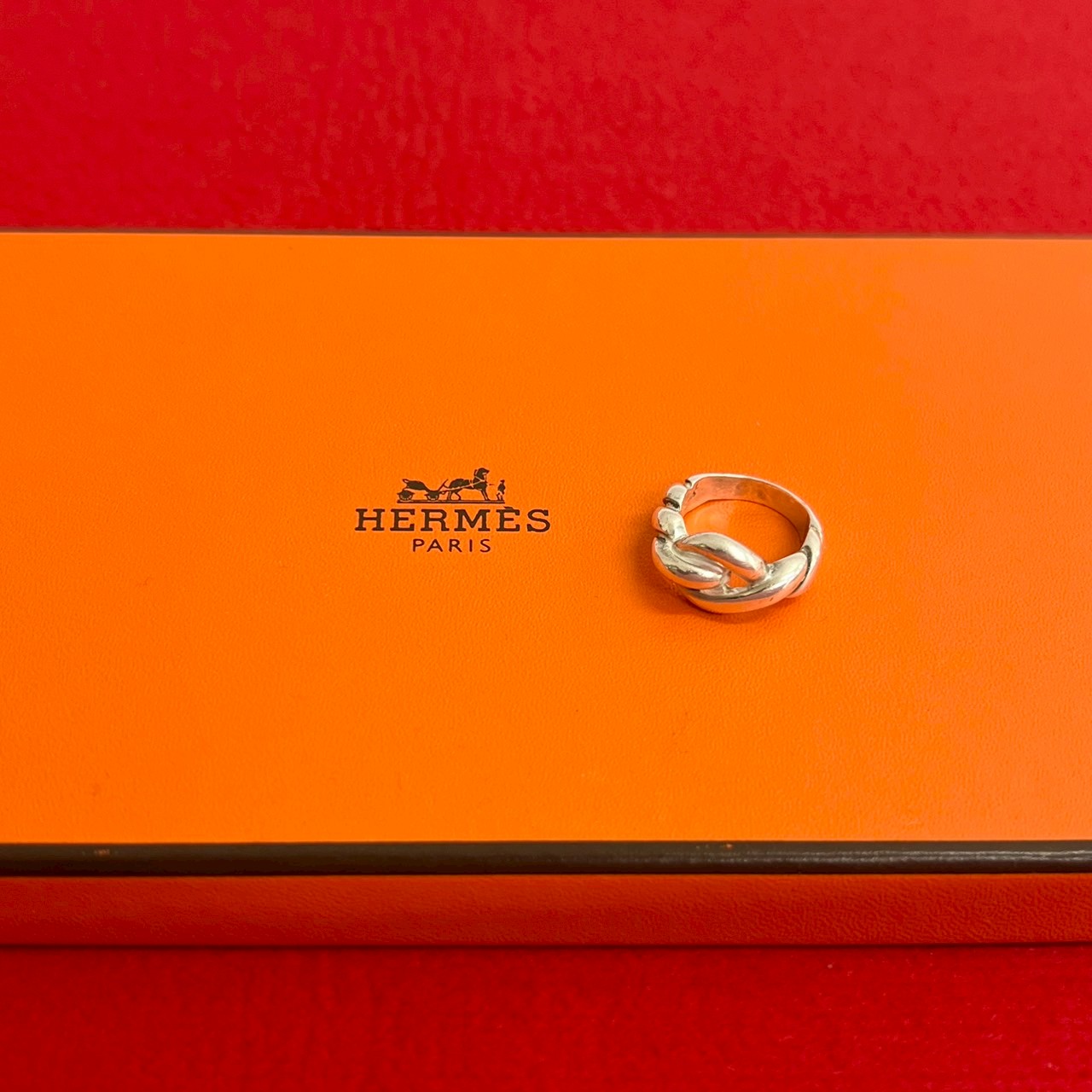 楽天市場】HERMES【エルメス】トルサードモチーフ パラードリング 52