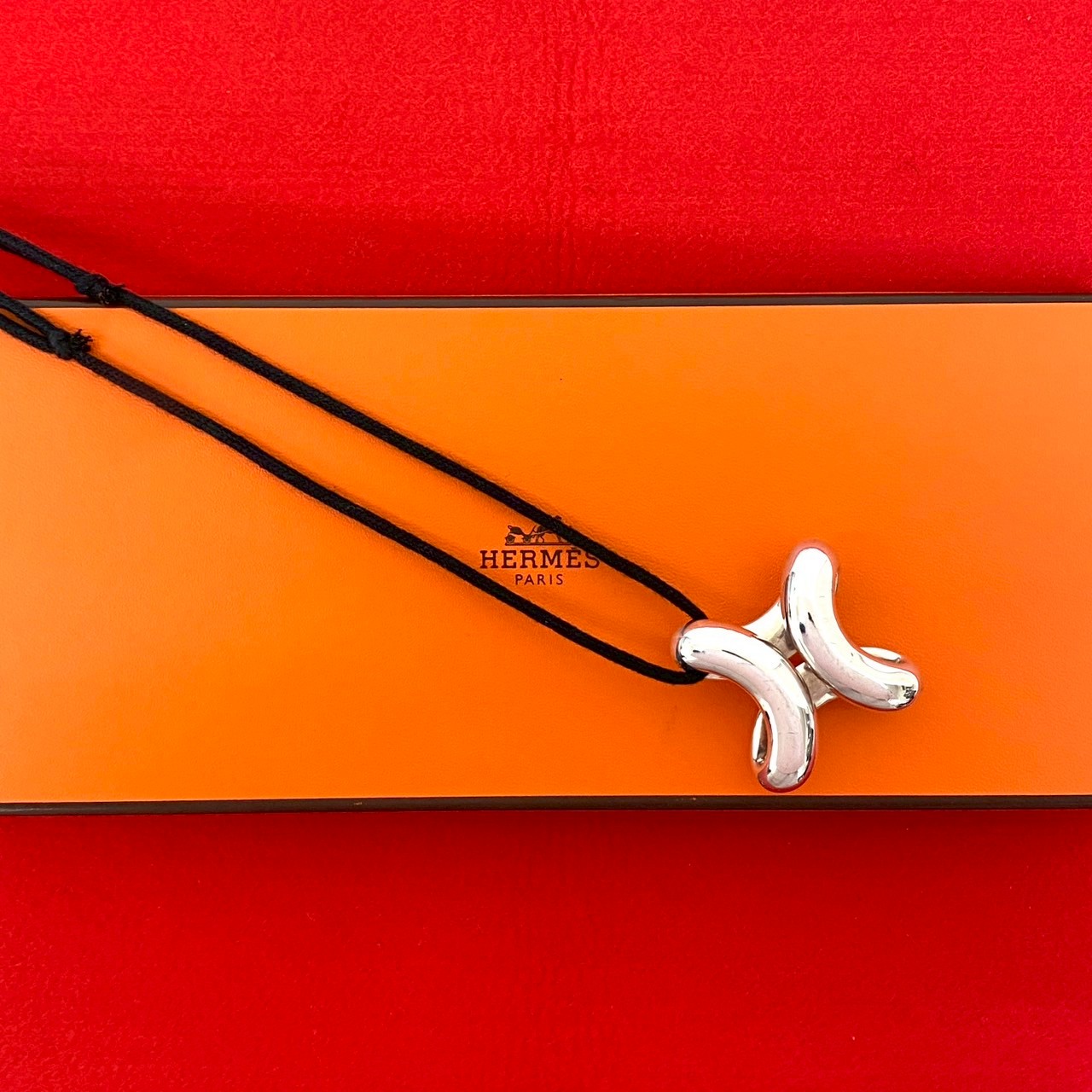 【ポイント2倍】極 美品 HERMES エルメス リマ GM シルバー925 ネックレス ペンダント チョーカー アクセサリー シルバー 261-2【送料無料】【中古】