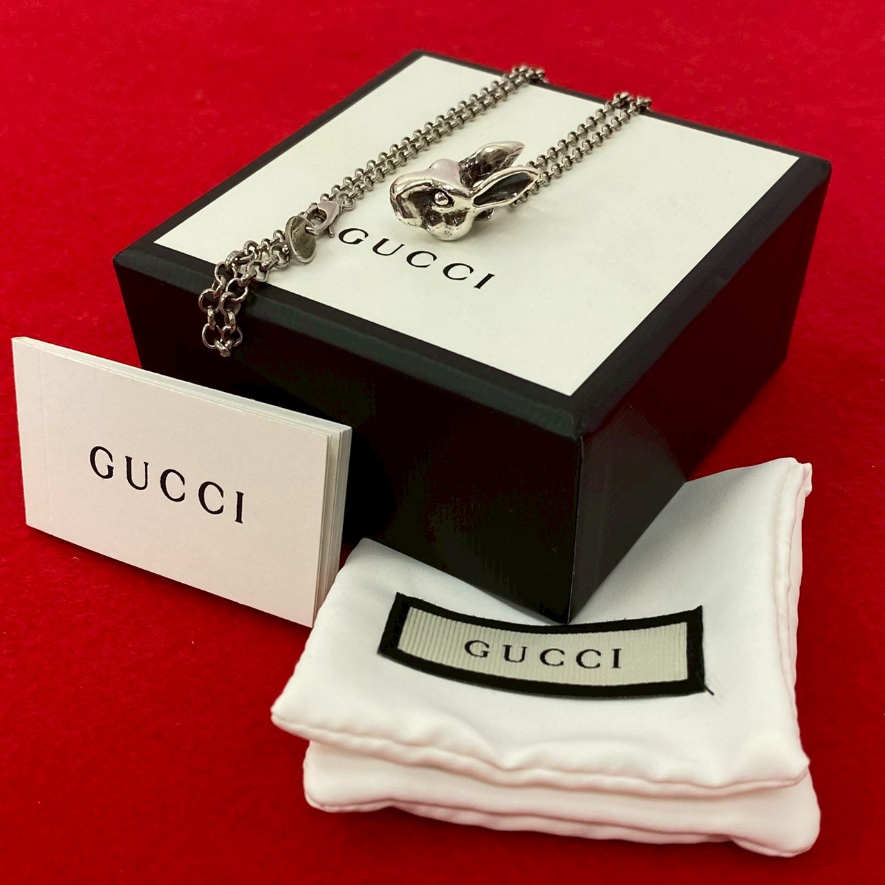 GUCCI アンガーフォレスト　ウルフ　ターコイズネックレス　シルバー925 GUCCI アンガーフォレスト ウルフ ターコイズネックレス シルバー925