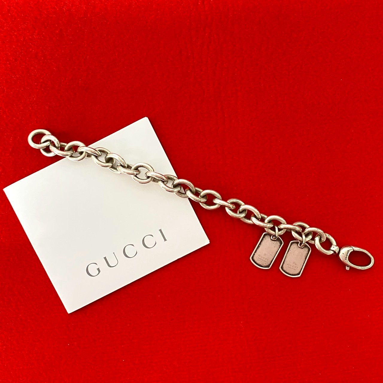 Gucci ドッグタグプレートブレスレット SV25 サイズ18 楽天市場】【ジュエリー】GUCCI グッチ ドッグタグ ダブルタグ