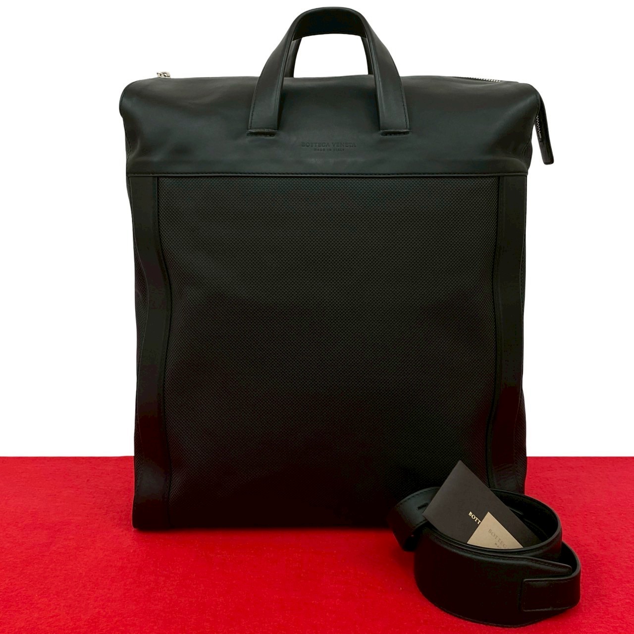 【ポイント2倍】極 美品 BOTTEGA VENETA ボッテガヴェネタ マルコポーロ ロゴ レザー 本革 2way ショルダーバッグ ハンドバッグ ブラック 黒 39623【送料無料】【中古】