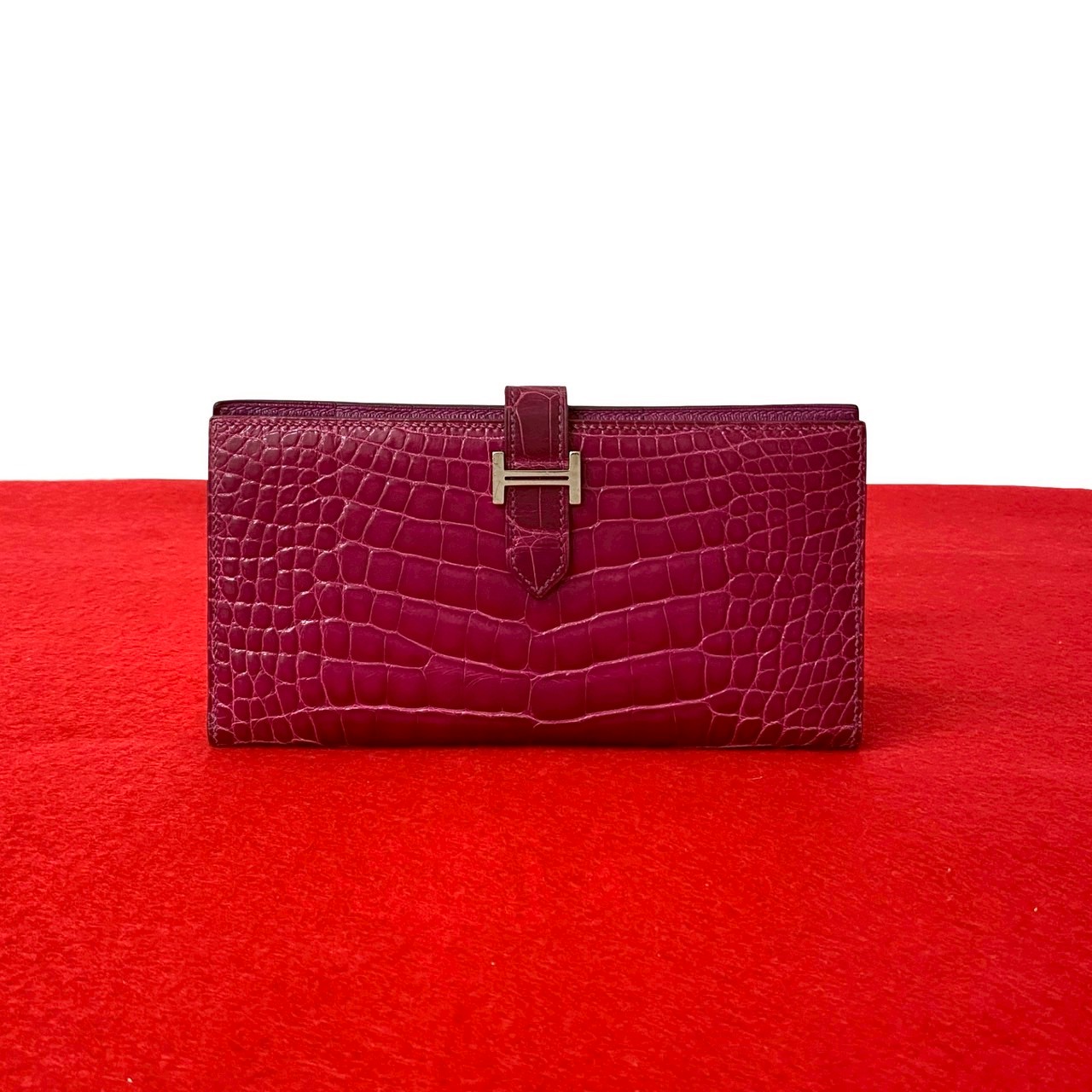 楽天市場】☆XX2526 HERMES エルメス ベアン アリゲーター ブラウン