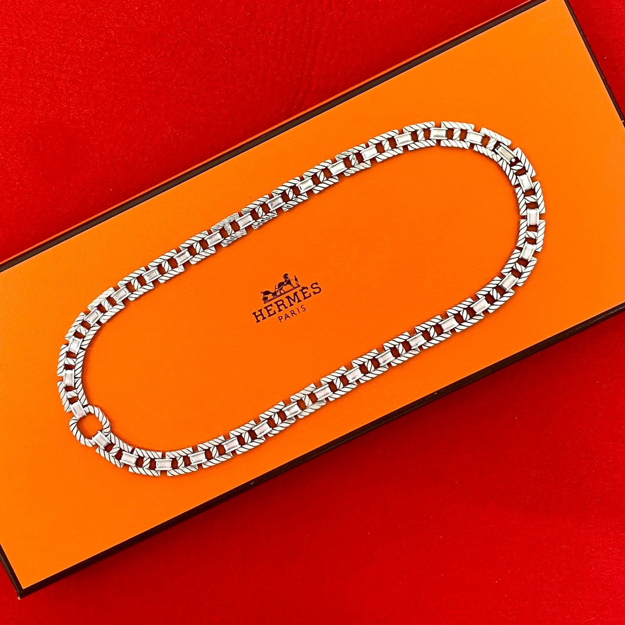 【ポイント2倍】極 美品 HERMES エルメス グランスポー ヴィンテージ シルバー800 ネックレス チョーカー ペンダント アクセサリー シルバー 25261【送料無料】【中古】
