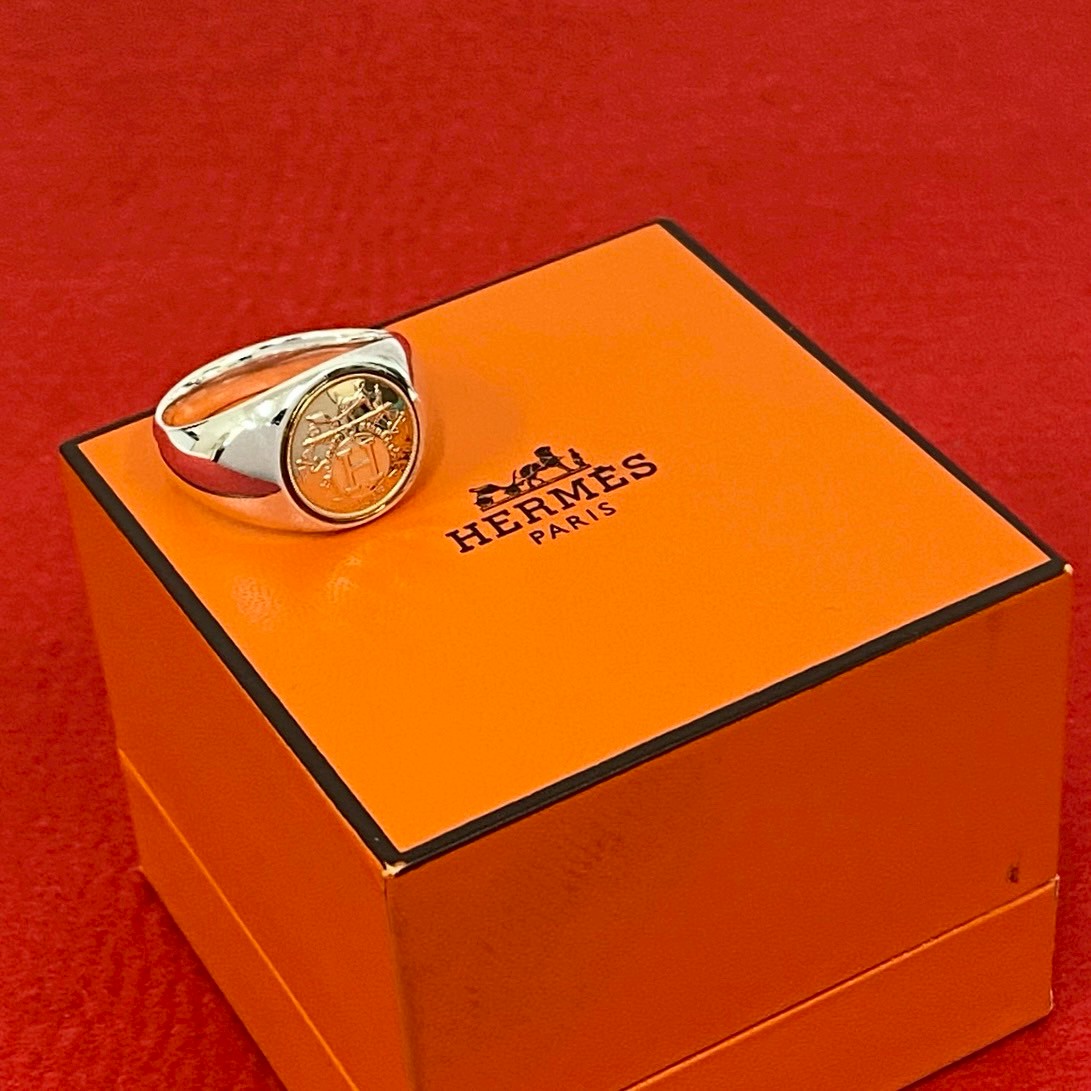 楽天市場】HERMES エルメス エクスリブリス シュヴァリエ #61 リング