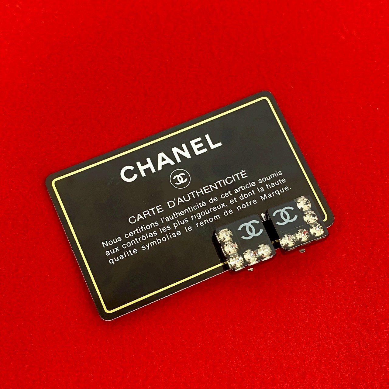 【ポイント2倍】極 美品 コメあり 06P CHANEL シャネル ココマーク ラインストーン スクエア イヤリング イヤーカフ アクセサリー ブラック 66936【送料無料】【中古】|Trip Vintage
