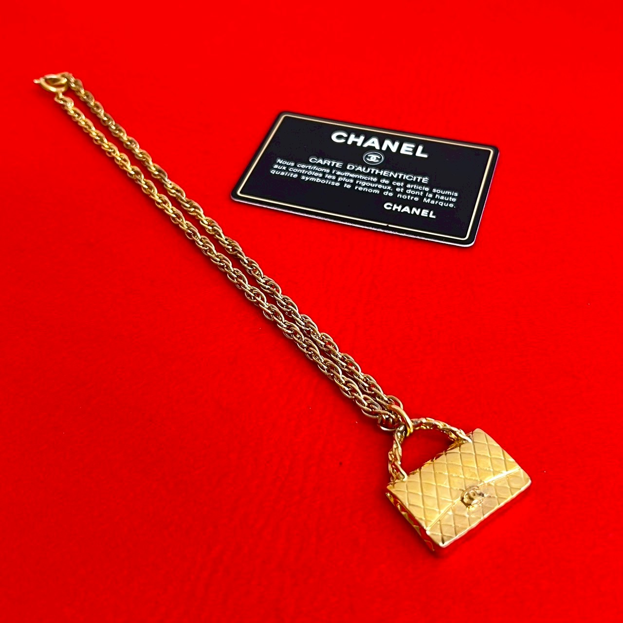【ポイント2倍】極 美品 コメあり 95P CHANEL シャネル マトラッセ バッグ モチーフ GP チェーン ネックレス ペンダント アクセサリー ゴールド 67641【送料無料】【中古】