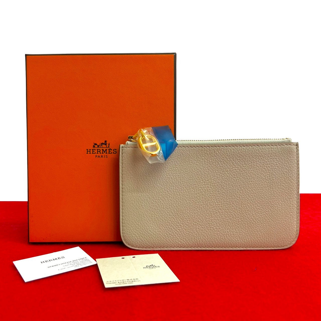 【尖んがり2倍】未当てはめる蔵入り品 箱付き添い人 K 目じるし HERMES エルメス ジップアンゴー エバーカラー なめし革 本革 コインケース 御釣り入れ 銭入れ 混凝土 35415【貨物輸送無料】【中古】