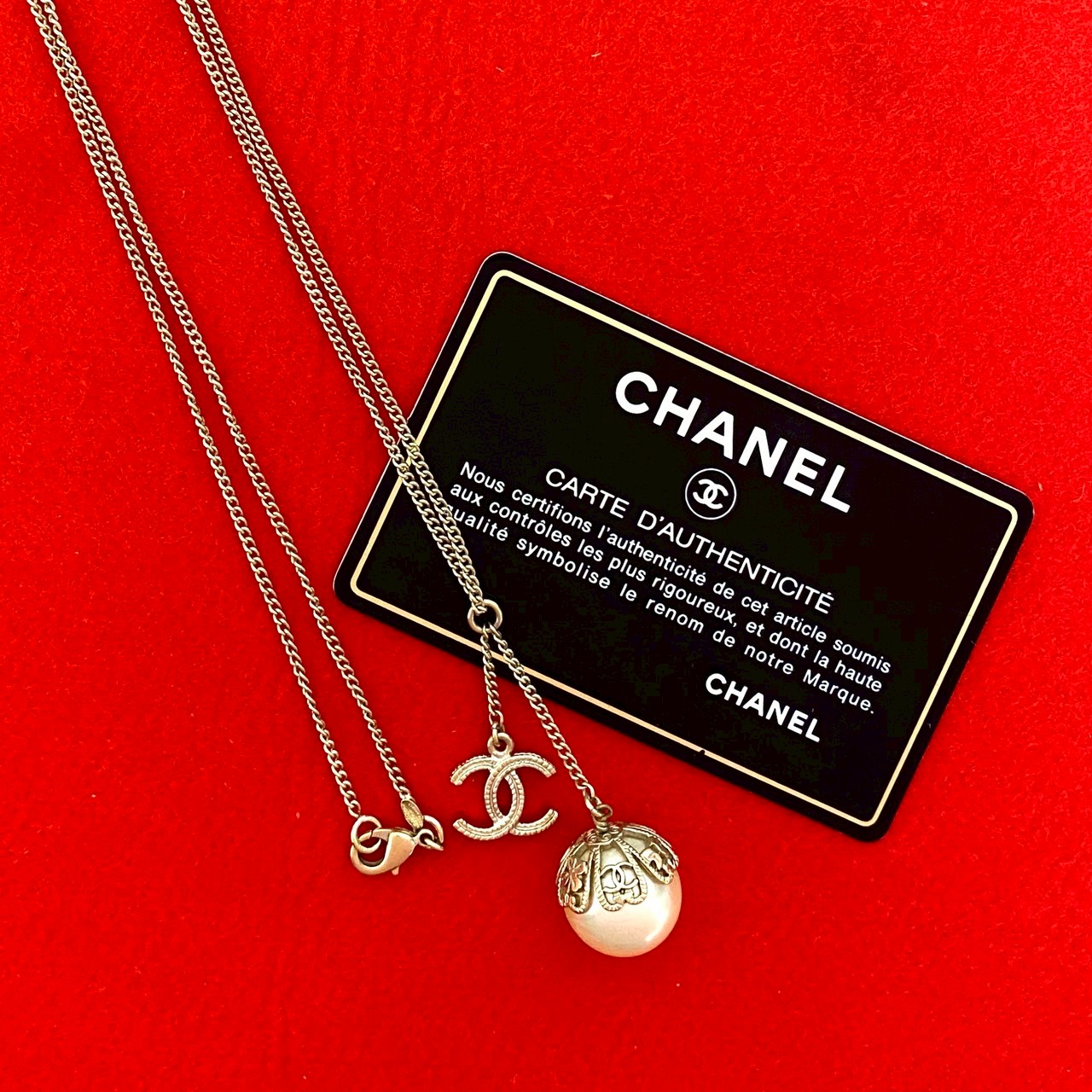 【ポイント2倍】極 美品 06P CHANEL シャネル ココマーク GP フェイクパール ネックレス チョーカー ペンダント アクセサリー ゴールド 87989【送料無料】【中古】