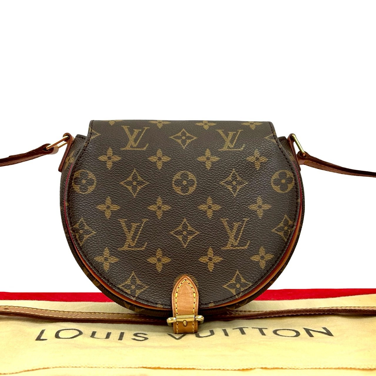 【ポイント2倍】極 美品 袋付き LOUIS VUITTON ルイヴィトン タンブラン モノグラム レザー ミニ ショルダーバッグ ポシェット サコッシュ ブラウン 41246【送料無料】【中古】|Trip Vintage