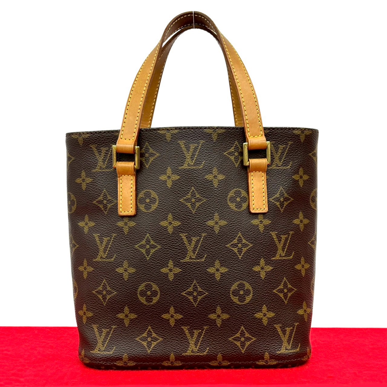 【ポイント2倍】極 美品 LOUIS VUITTON ルイヴィトン ヴィンテージ ヴァヴァン モノグラム レザー ハンドバッグ ミニ トートバッグ ブラウン 190-7【送料無料】【中古】