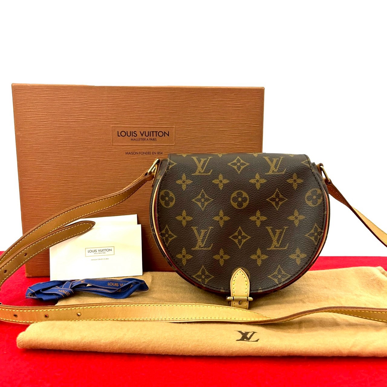 【尖んがり2倍】ほぼ未当て嵌める 箱 袋付き添い人 LOUIS VUITTON ルイヴィトン タンブラン モノグラム なめし革 ミニ ショルダーバッグ ポシェット 赤銅色 41100【貨物輸送無料】【中古】