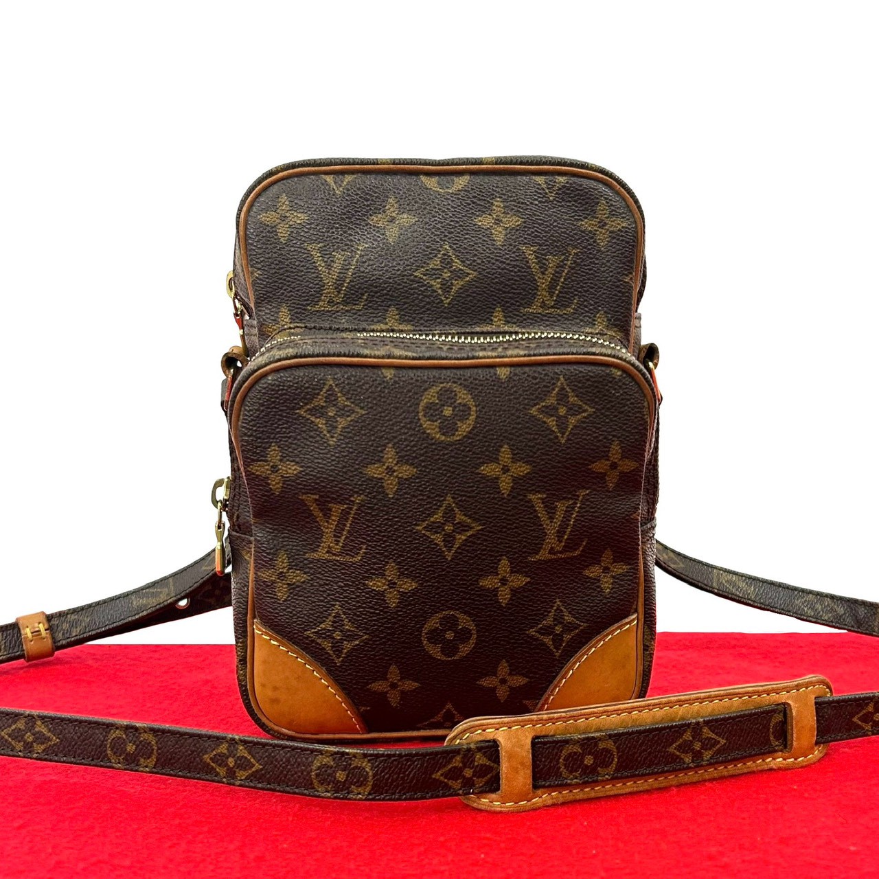 【ポイント2倍】極 美品 LOUIS VUITTON ルイヴィトン ヴィンテージ アマゾン モノグラム レザー ミニ ショルダーバッグ ポシェット ブラウン 85264 【送料無料】【中古】｜Trip Vintage 52,500円
