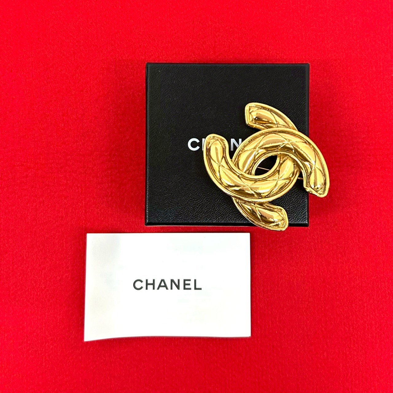 【ポイント2倍】極 美品 箱付き コメあり CHANEL シャネル ヴィンテージ ココマーク モチーフ GP ブローチ アクセサリー ゴールド 3883b【送料無料】【中古】