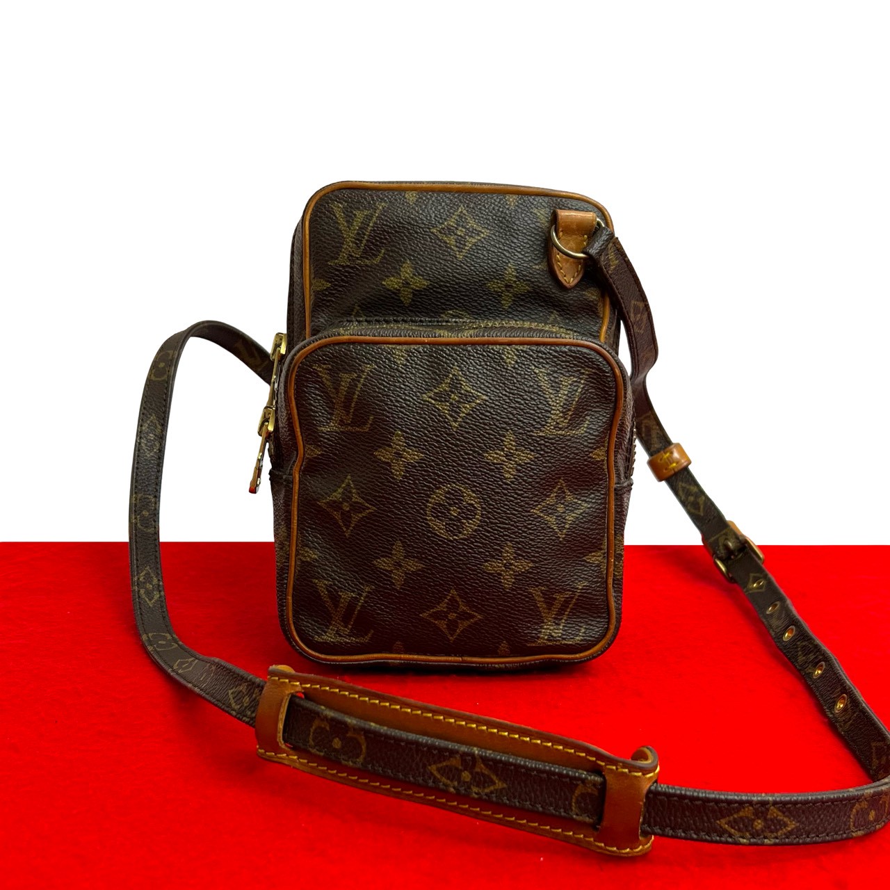 【ポイント2倍】極 美品 LOUIS VUITTON ルイヴィトン ヴィンテージ アマゾン モノグラム レザー 本革 ショルダーバッグ ポシェット ブラウン ph2-9【送料無料】【中古】|Trip Vintage