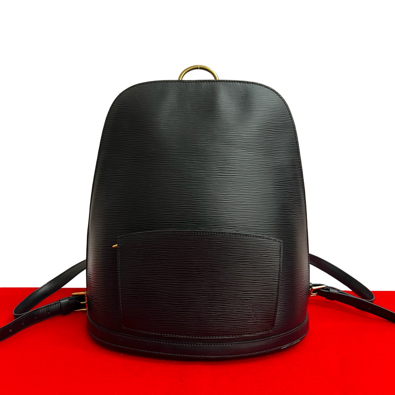 【尖んがり2倍】極 美品 LOUIS VUITTON ルイヴィトン ヴィンテージ コブ幽客 エピ なめし革 本革 背嚢 うしろ側容器に並べる デイパック ノワール 274-3【貨物輸送無料】【中古】