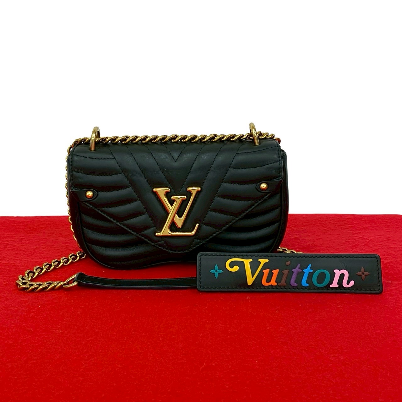 【尖んがり2倍】極 美品 LOUIS VUITTON ルイヴィトン チェーン店御徒面子 PM 前衛派 なめし革 2way ハンドバック ショルダーバッグ 黒いこと 26957貨物輸送無料】【中古】