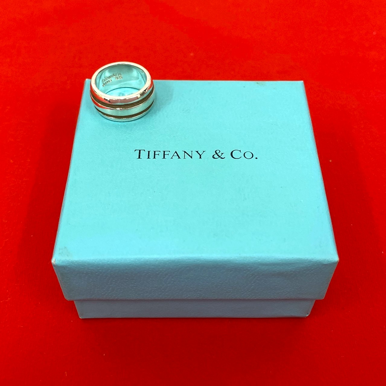 【ポイント2倍】極 美品 TIFFANY&Co. ティファニー グループ ド ダブルライン リング シルバー925 指輪 10号 シルバー 32023【送料無料】【中古】｜Trip Vintage
