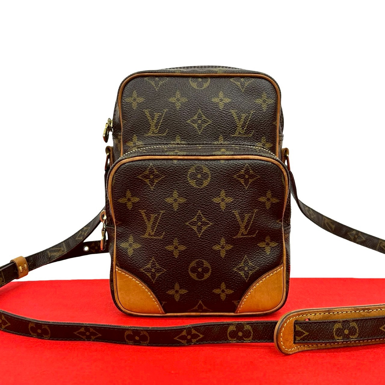 【ポイント2倍】極 美品 LOUIS VUITTON ルイヴィトン ヴィンテージ アマゾン モノグラム レザー ミニ ショルダーバッグ ポシェット ブラウン 21369【送料無料】【中古】