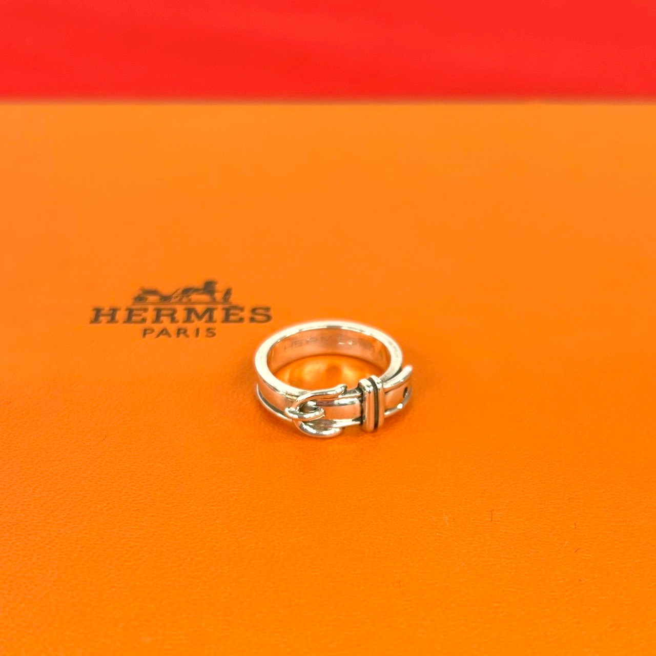 【ポイント2倍】極 美品 HERMES エルメス サンチュール シルバー925 リング 指輪 9号 アクセサリー シルバー 25020【送料無料】【中古】