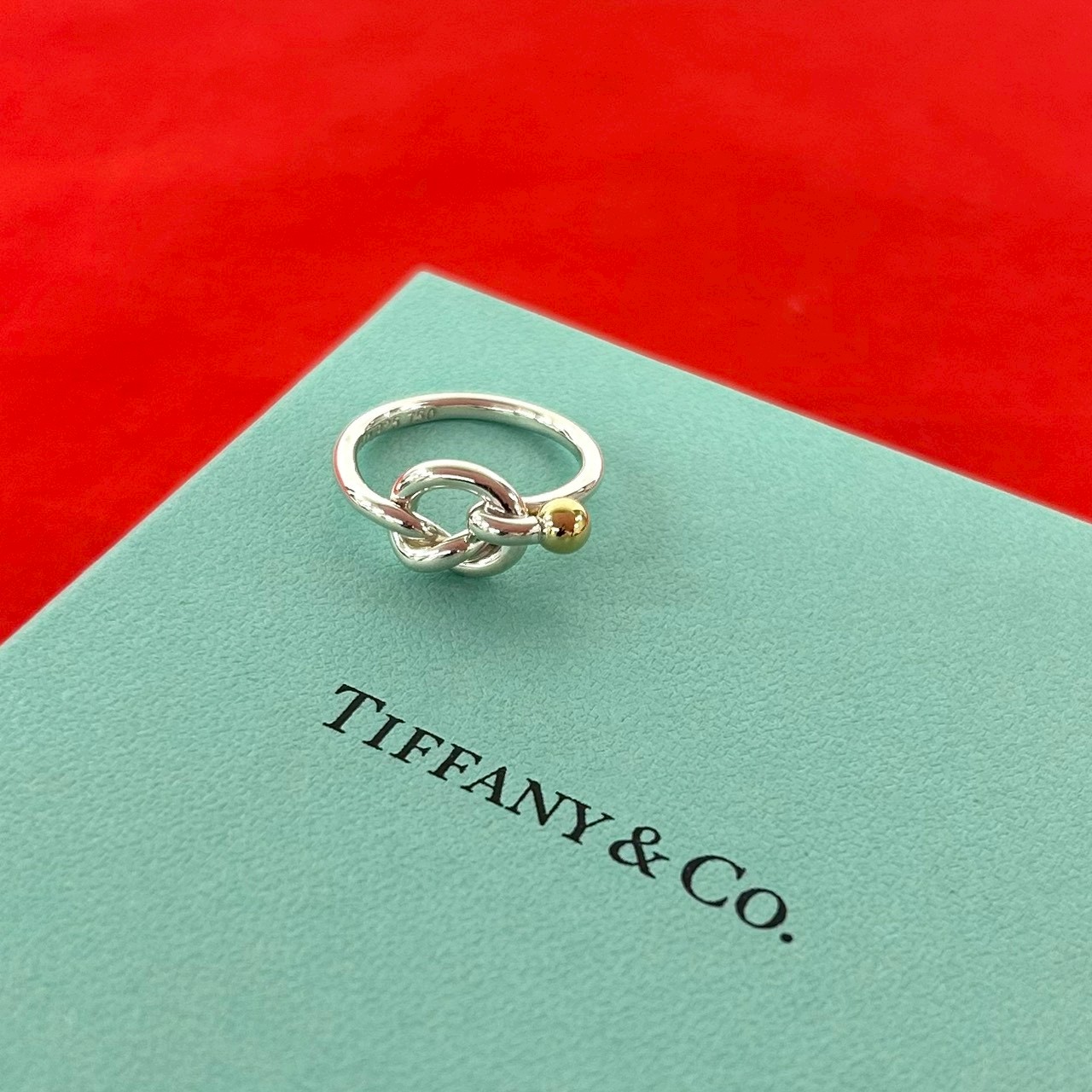 【ポイント2倍】極 美品 TIFFANY&Co. ティファニー ラブノット リング シルバー925 K18イエローゴールド 指輪 9号 シルバー ゴールド b1800【送料無料】【中古】｜Trip Vintage