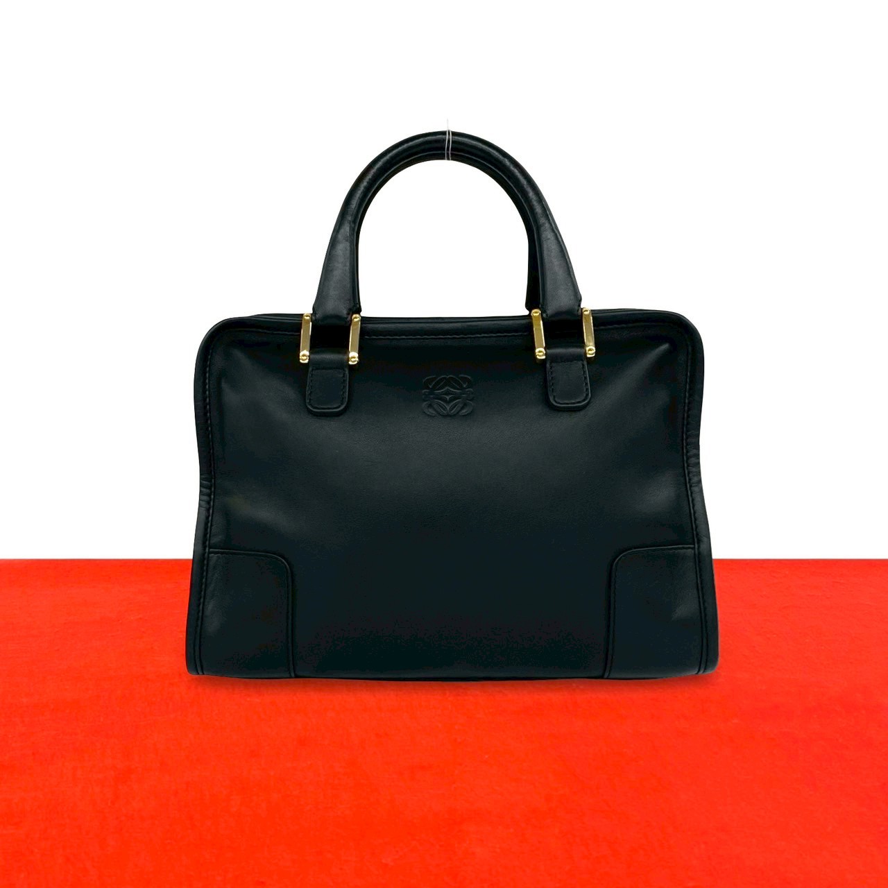 【尖んがり2倍】極 美品 袋付き添い人 SAINT LAURENT PARIS サンローランパリ プチ カバス なめし革 本革 2way ハンドバック ショルダーバッグ 黒いこと 52426【貨物輸送無料】【中古】