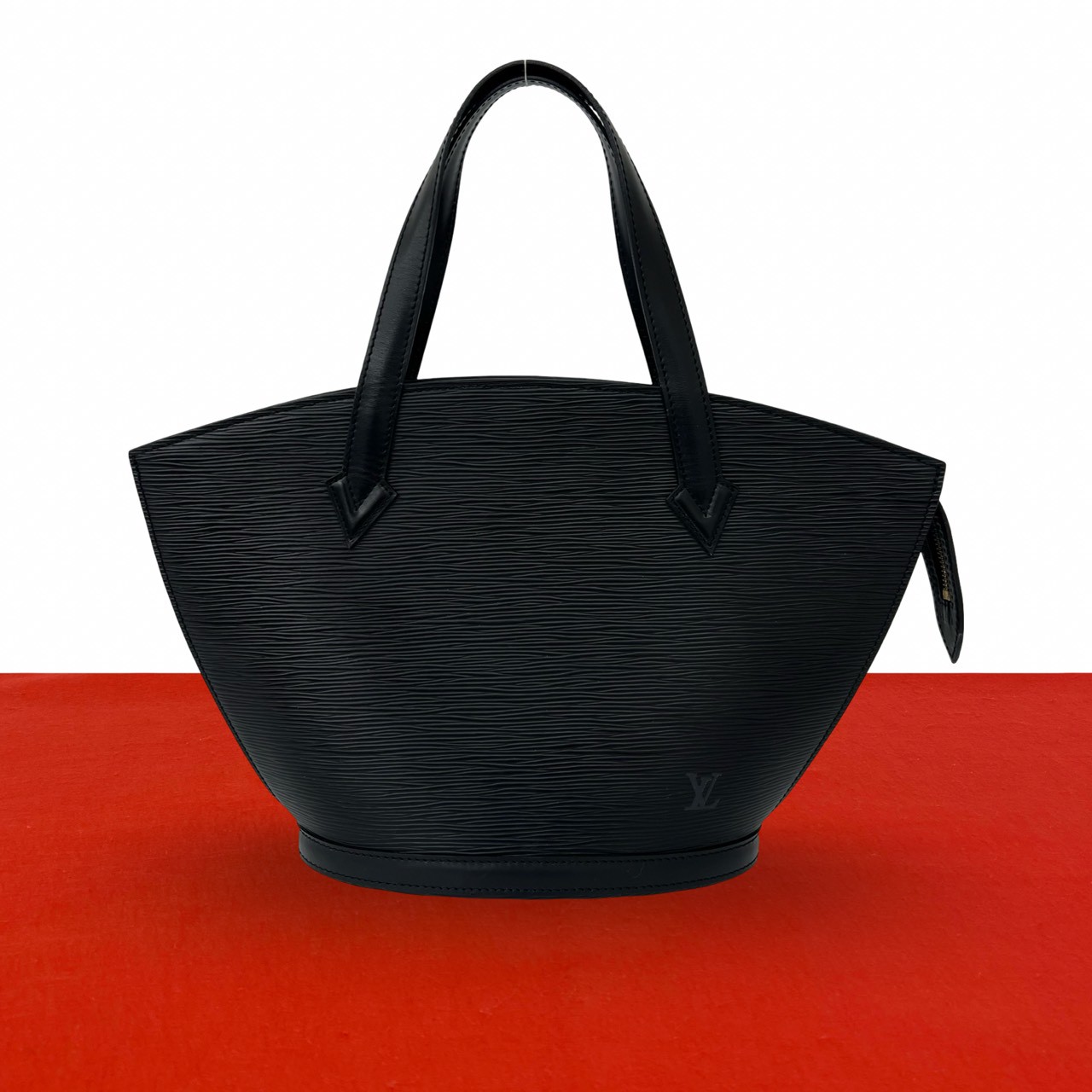 【尖んがり2倍】極 美品 LOUIS VUITTON ルイヴィトン ヴィンテージ サンジャック エピ なめし革 本革 ハンドバック トートバッグ 黒いこと ノワール 40851 【貨物輸送無料】【中古】