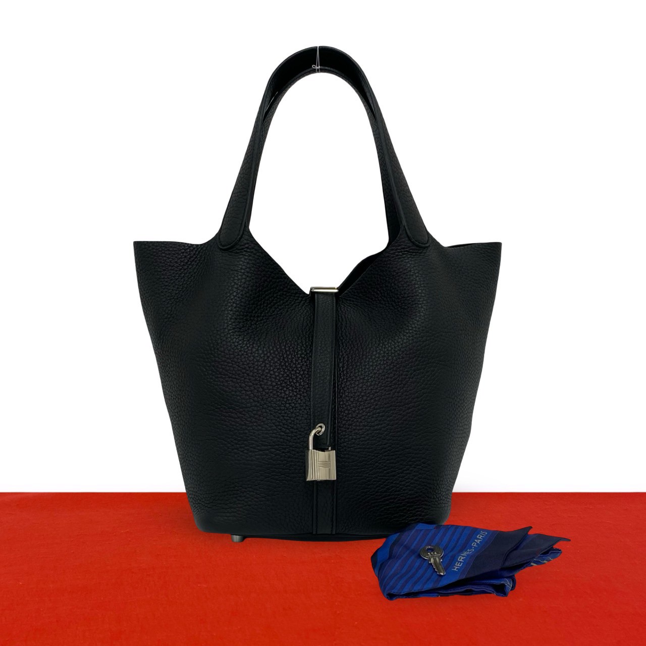 【ポイント2倍】極 美品 Y 刻印 HERMES エルメス ピコタンロック PM トリヨンクレマンス レザー 本革 ハンドバッグ ミニ トートバッグ ブラック 73990【送料無料】【中古】|Trip Vintage