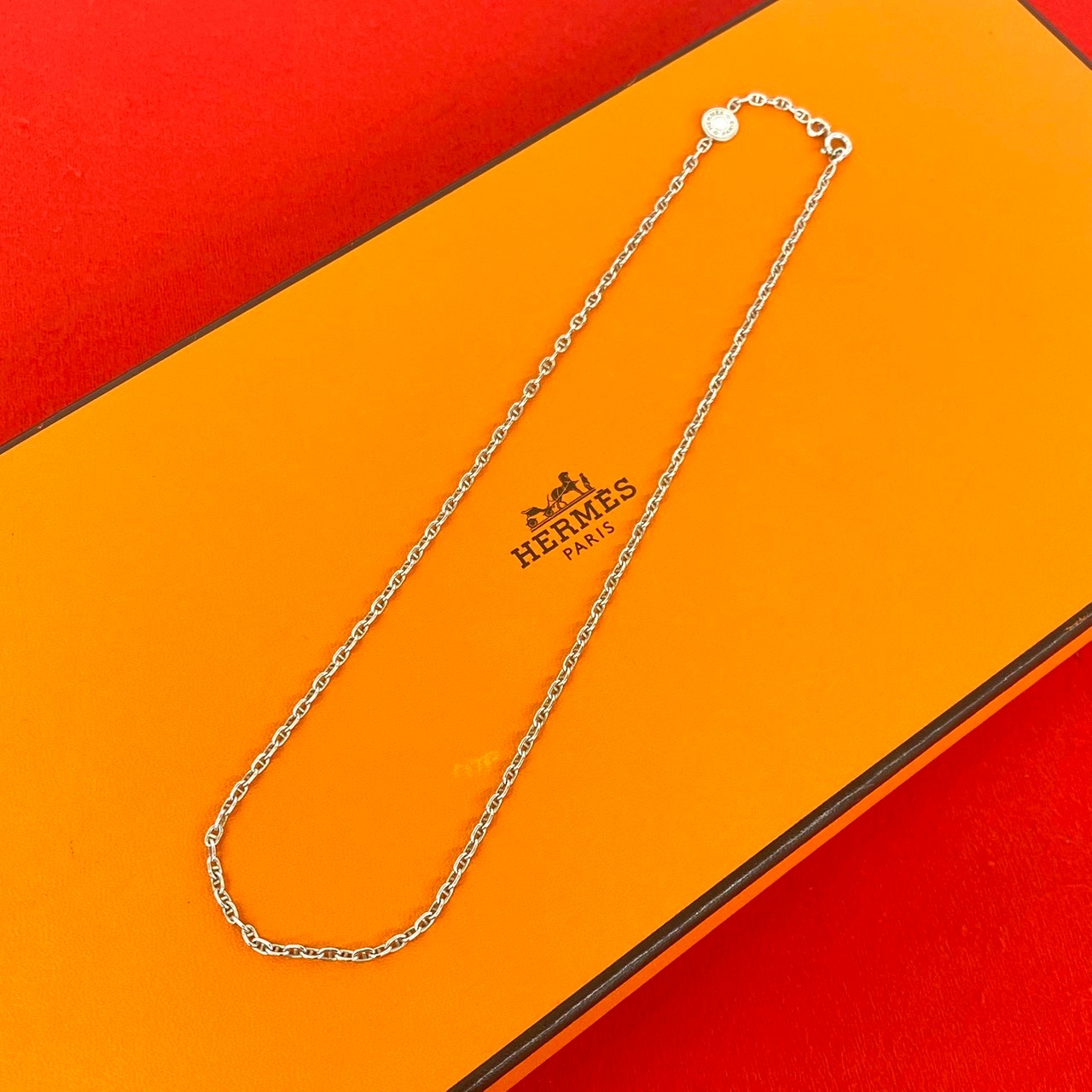 【ポイント2倍】極 美品 HERMES エルメス シェーヌダンクル セリエ ネックレス シルバー925 チェーン アクセサリー シルバー 28692【送料無料】【中古】|Trip Vintage