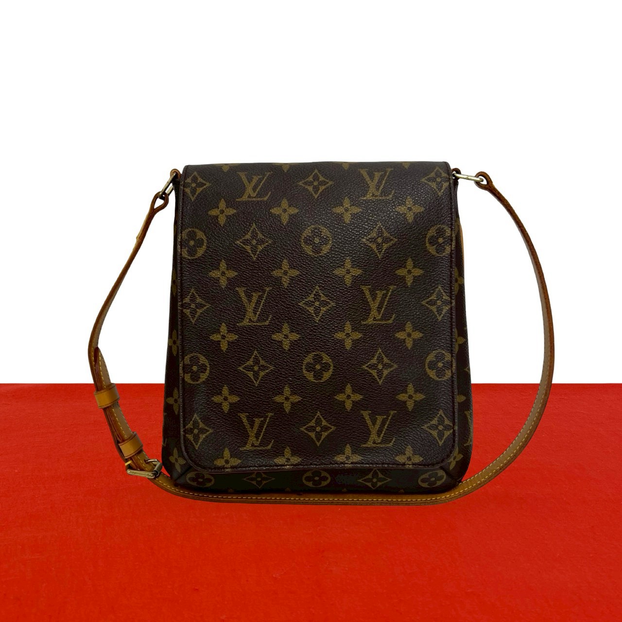 【ポイント2倍】極 美品 LOUIS VUITTON ルイヴィトン ヴィンテージ ミュゼット サルサ モノグラム レザー セミ ワン ショルダーバッグ ブラウン 86141【送料無料】【中古】|Trip Vintage