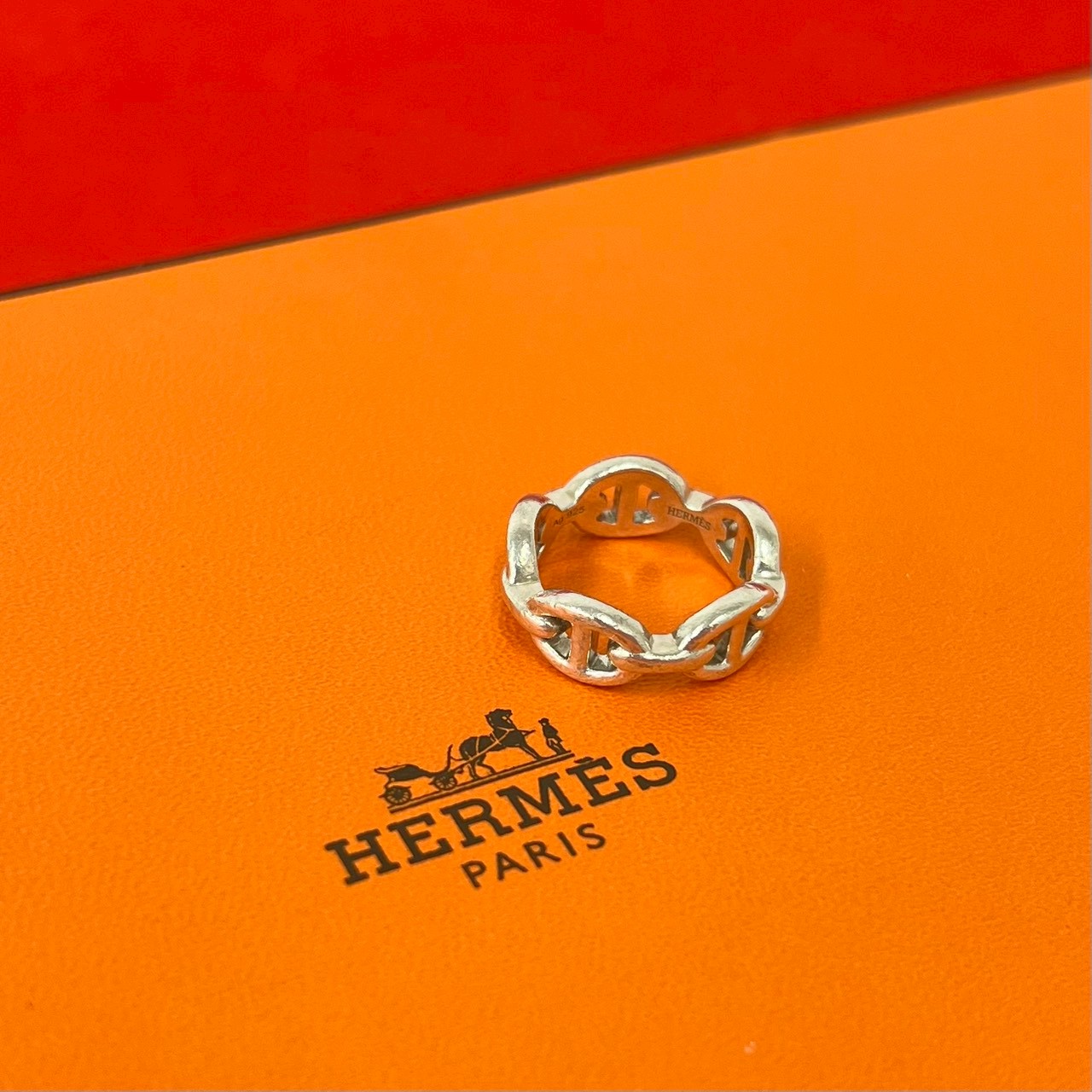 【ポイント2倍】極 美品 HERMES エルメス アンシェネ リング シルバー925 指輪 8号 レディース メンズ アクセサリー シルバー 21926【送料無料】【中古】｜Trip Vintage