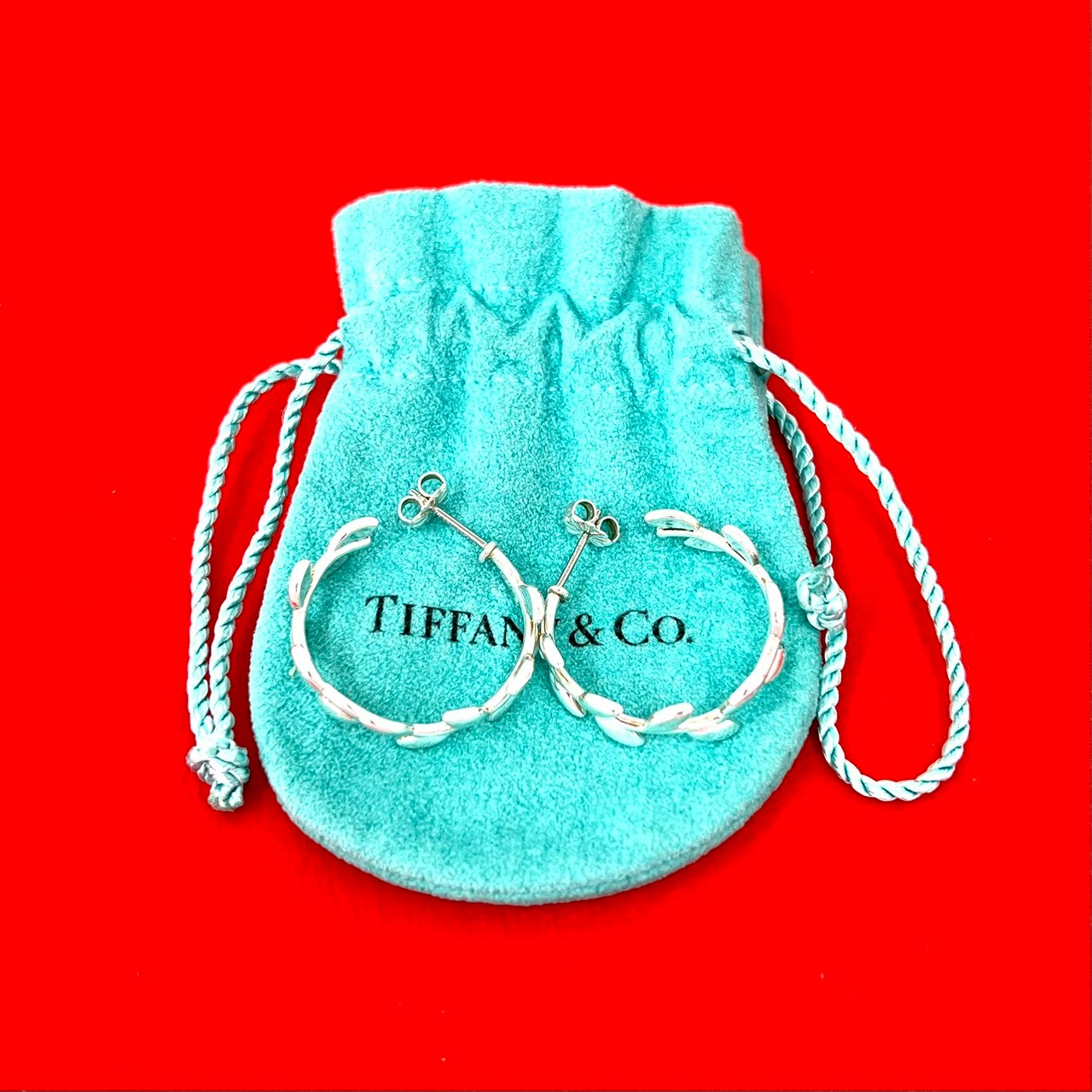 【ポイント2倍】極 美品 保存袋付き TIFFANY&Co. ティファニー ヴィンテージ リーフ ピアス シルバー925 アクセサリー シルバー 25562 【送料無料】【中古】|Trip Vintage