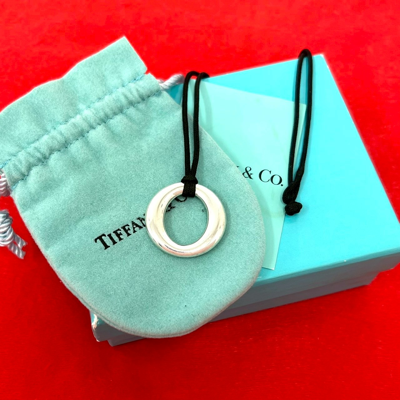 【ポイント2倍】極 美品 箱 袋付 TIFFANY&Co. ティファニー セビアナ ネックレス シルバー925 ペンダント チョーカー アクセサリー シルバー 27025【送料無料】【中古】｜Trip Vintage