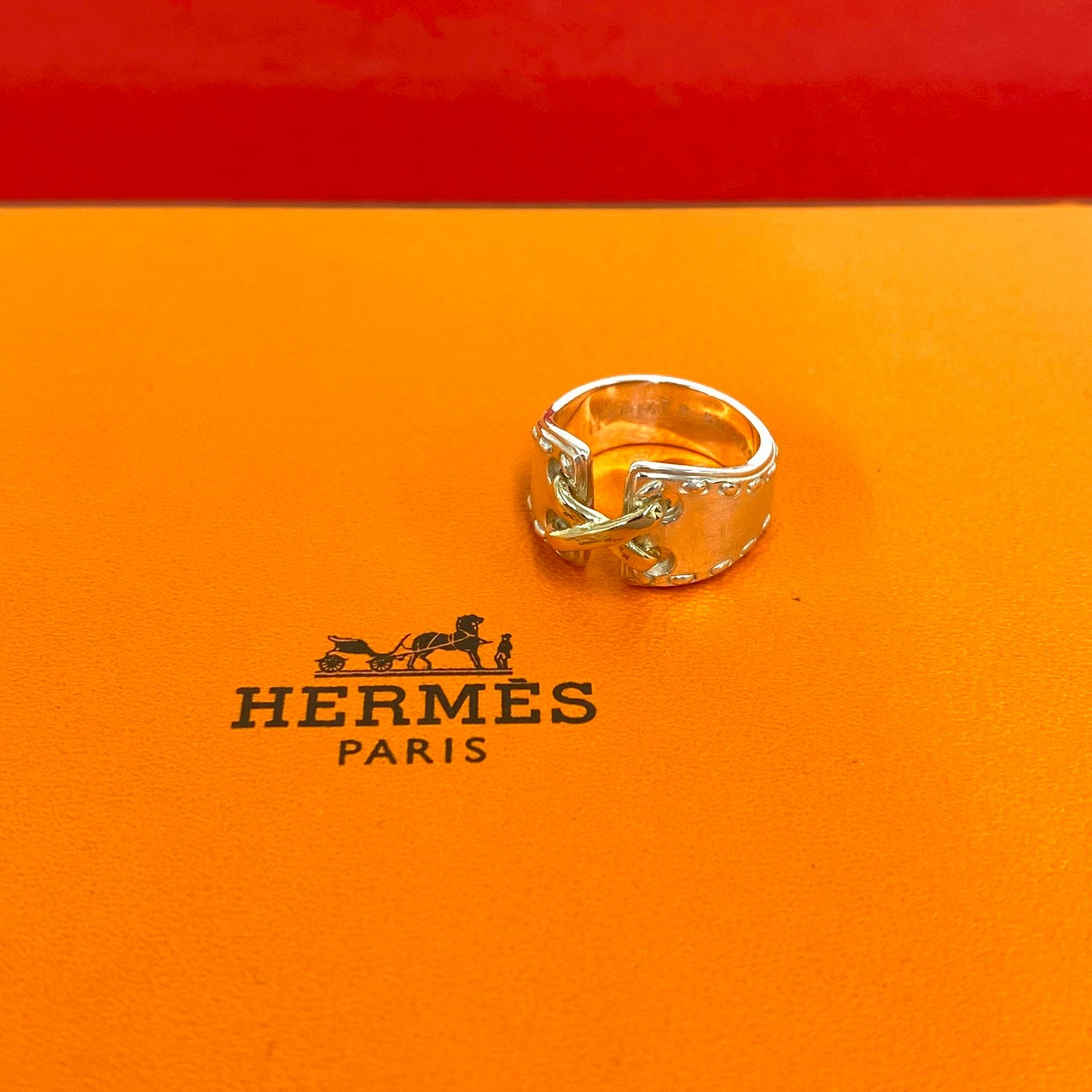 【ポイント2倍】極 美品 HERMES エルメス メキシコ リング シルバー925 K18イエローゴールド 指輪 9号 アクセサリー シルバー 25502【送料無料】【中古】｜Trip Vintage