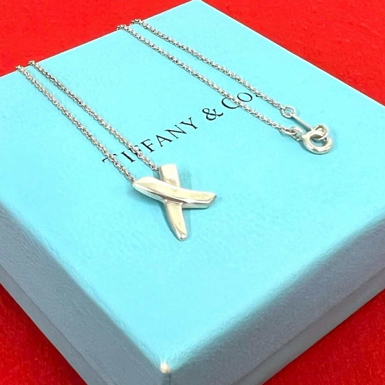 【ポイント2倍】極 美品 TIFFANY&Co. ティファニー ヴィンテージ キス ネックレス シルバー925 ペンダント アクセサリー シルバー 2912c【送料無料】【中古】｜Trip Vintage